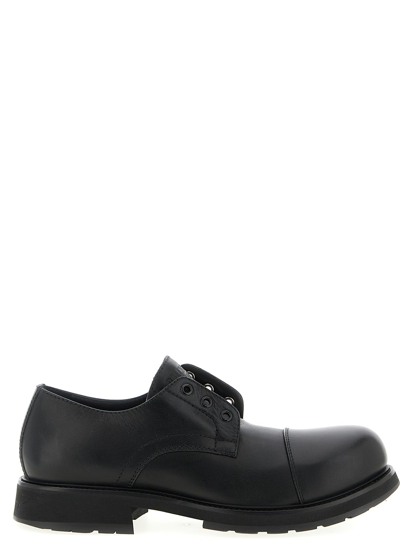 Balenciaga Black Bull Skin Slip-On Loafers Curated Luxury Accessories by Orvyn