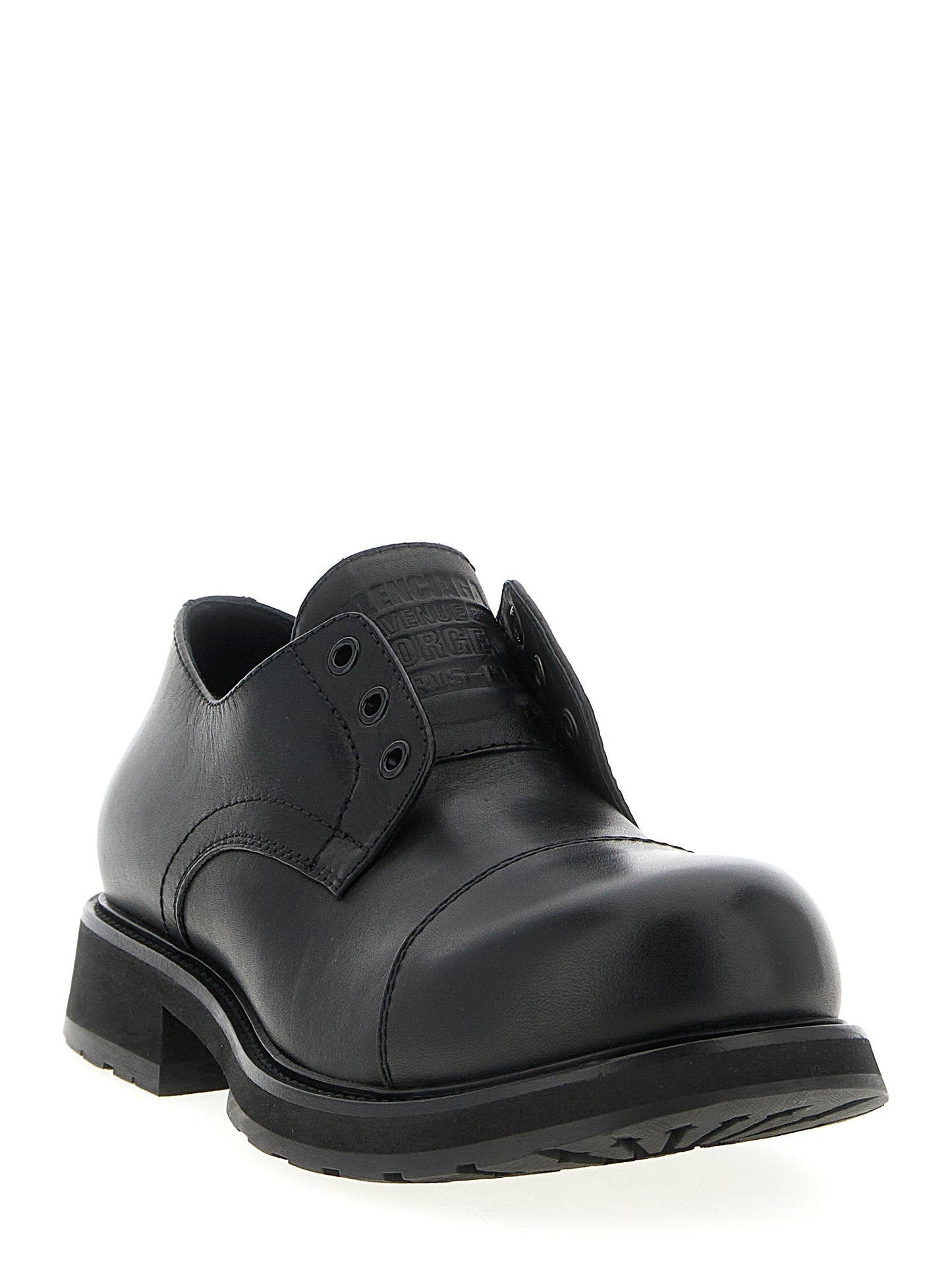 Balenciaga Black Bull Skin Slip-On Loafers Curated Luxury Accessories by Orvyn