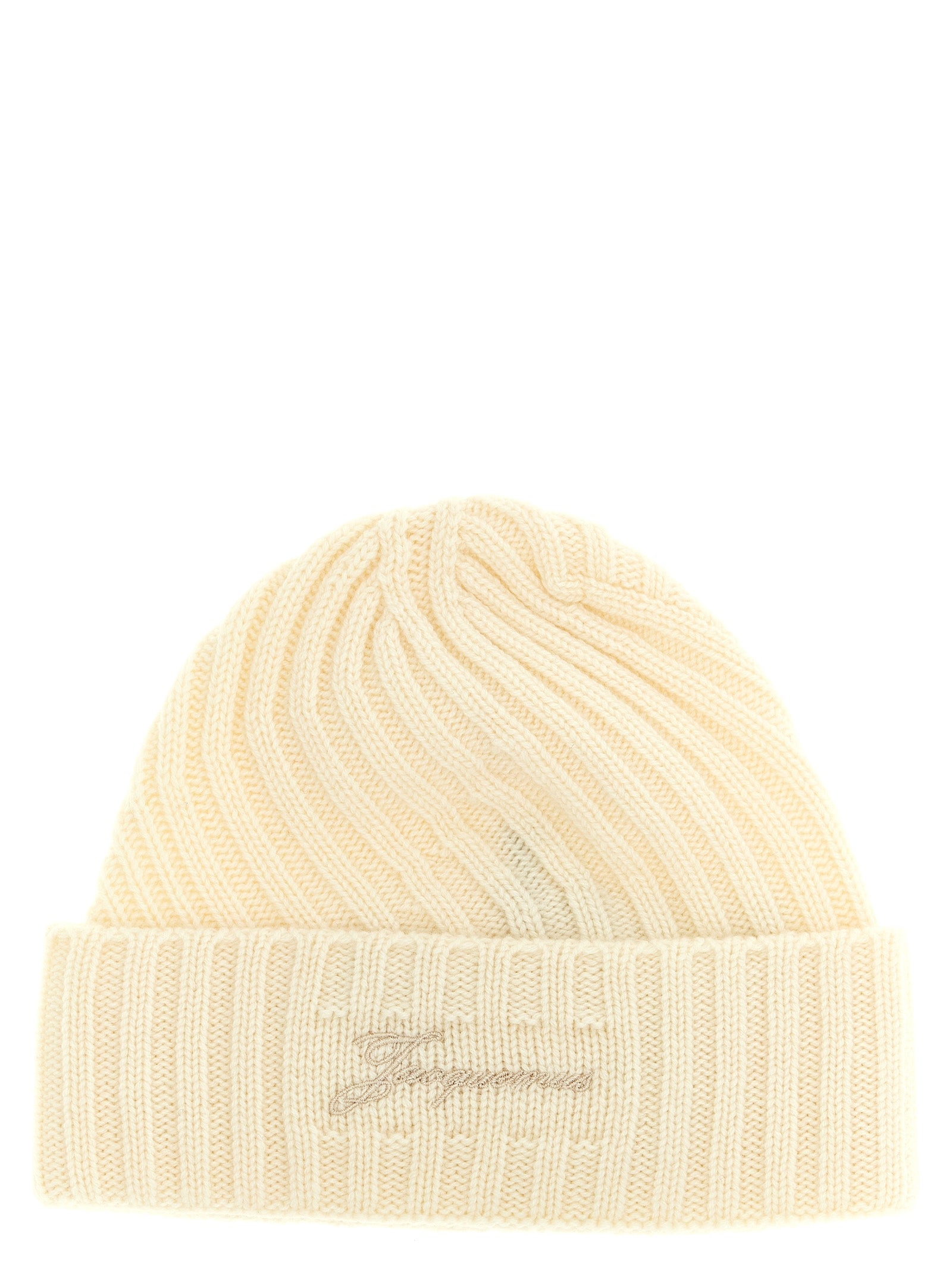 Jacquemus White Cashmere Beanie Curated Luxury Accessories by Orvyn