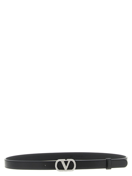 Valentino Garavani Black Calfskin Regular Belt Curated Luxury Accessories by Orvyn