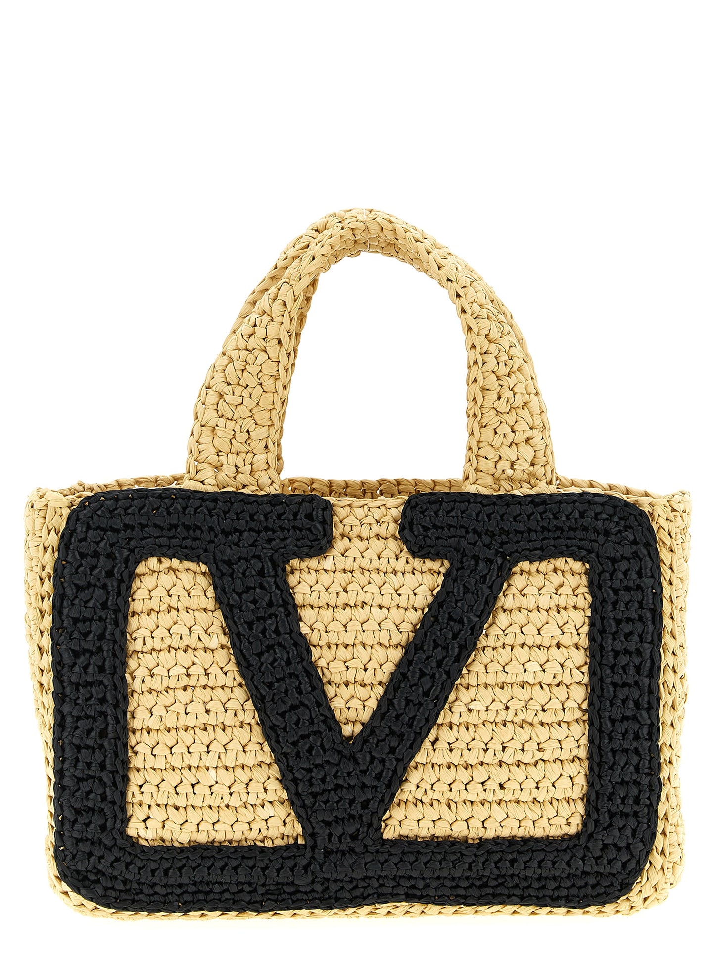 Valentino Garavani Black Viscose Tote Bag Curated Luxury Accessories by Orvyn