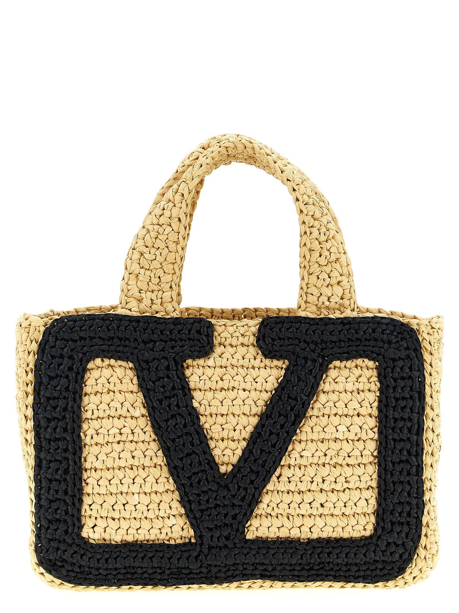 Valentino Garavani Black Viscose Tote Bag Curated Luxury Accessories by Orvyn