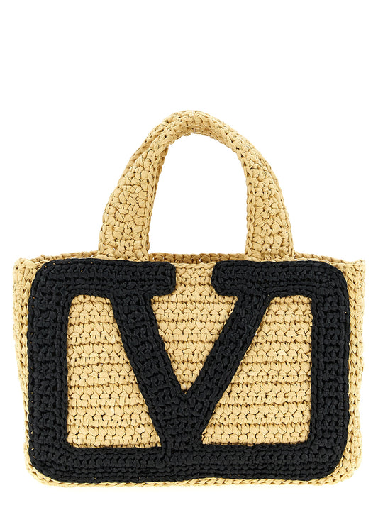 Valentino Garavani Black Viscose Tote Bag Curated Luxury Accessories by Orvyn