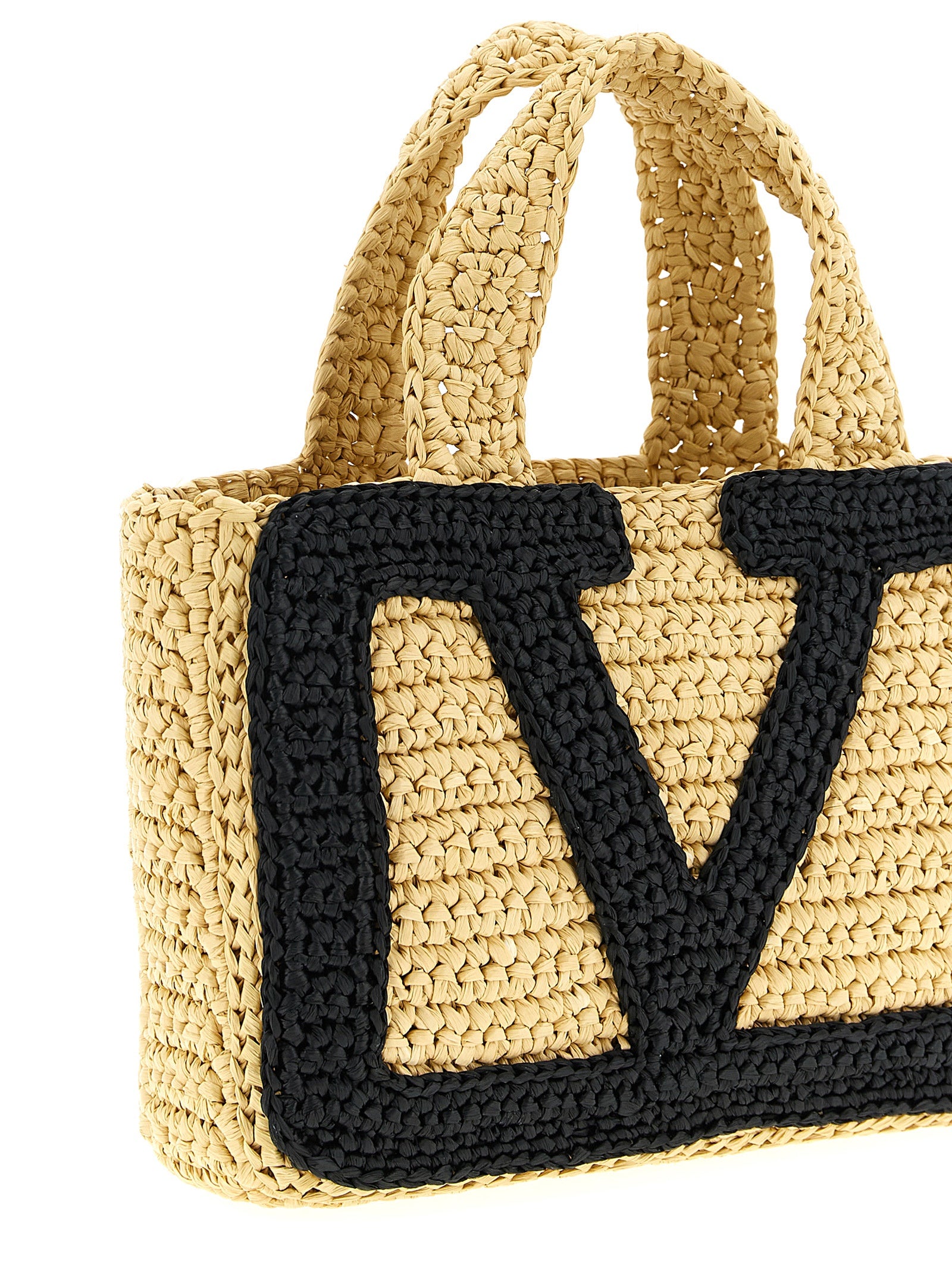 Valentino Garavani Black Viscose Tote Bag Curated Luxury Accessories by Orvyn