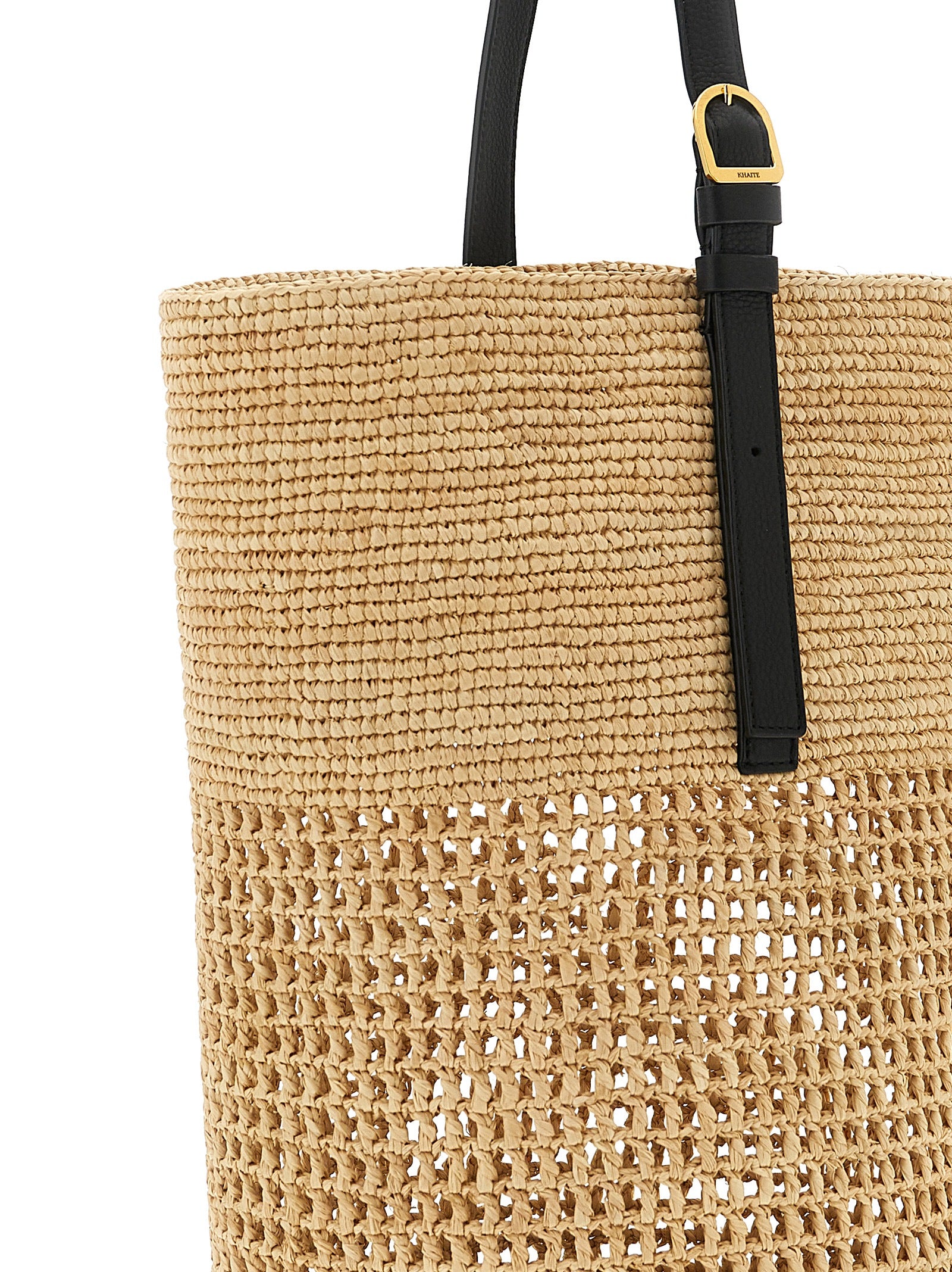 Khaite Beige Sisal Shoulder Bag Curated Luxury Accessories by Orvyn