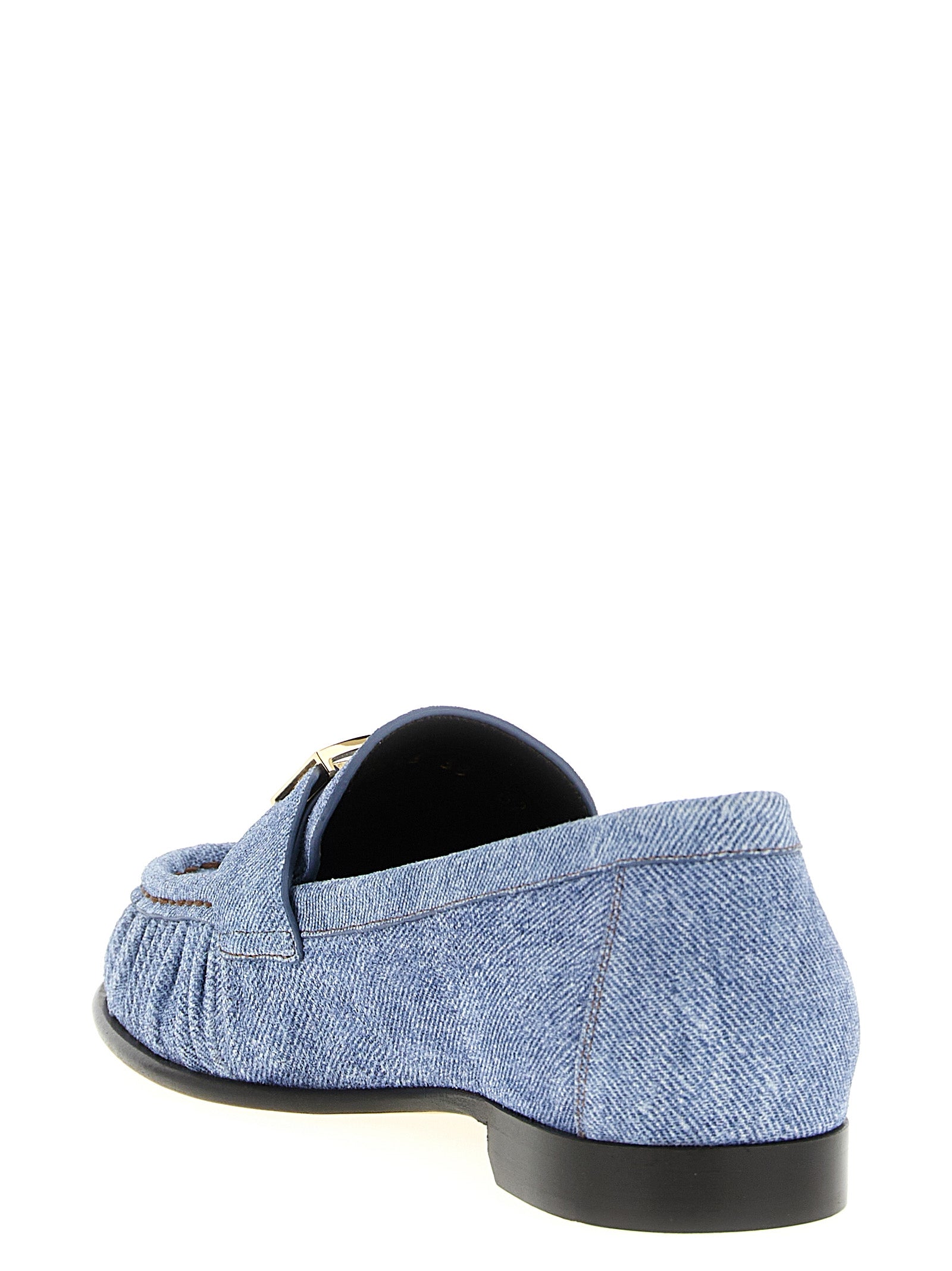 Fendi Blue Calfskin Slip-On Loafers Curated Luxury Accessories by Orvyn