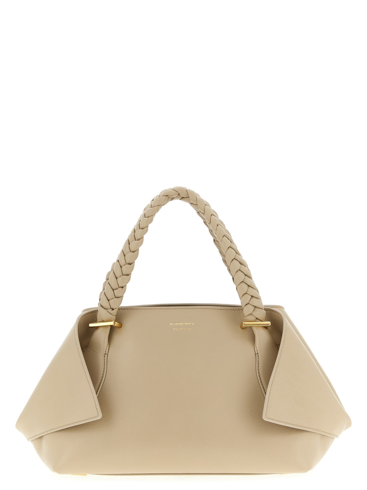 Ferragamo Gray Calfskin Handbag Curated Luxury Accessories by Orvyn