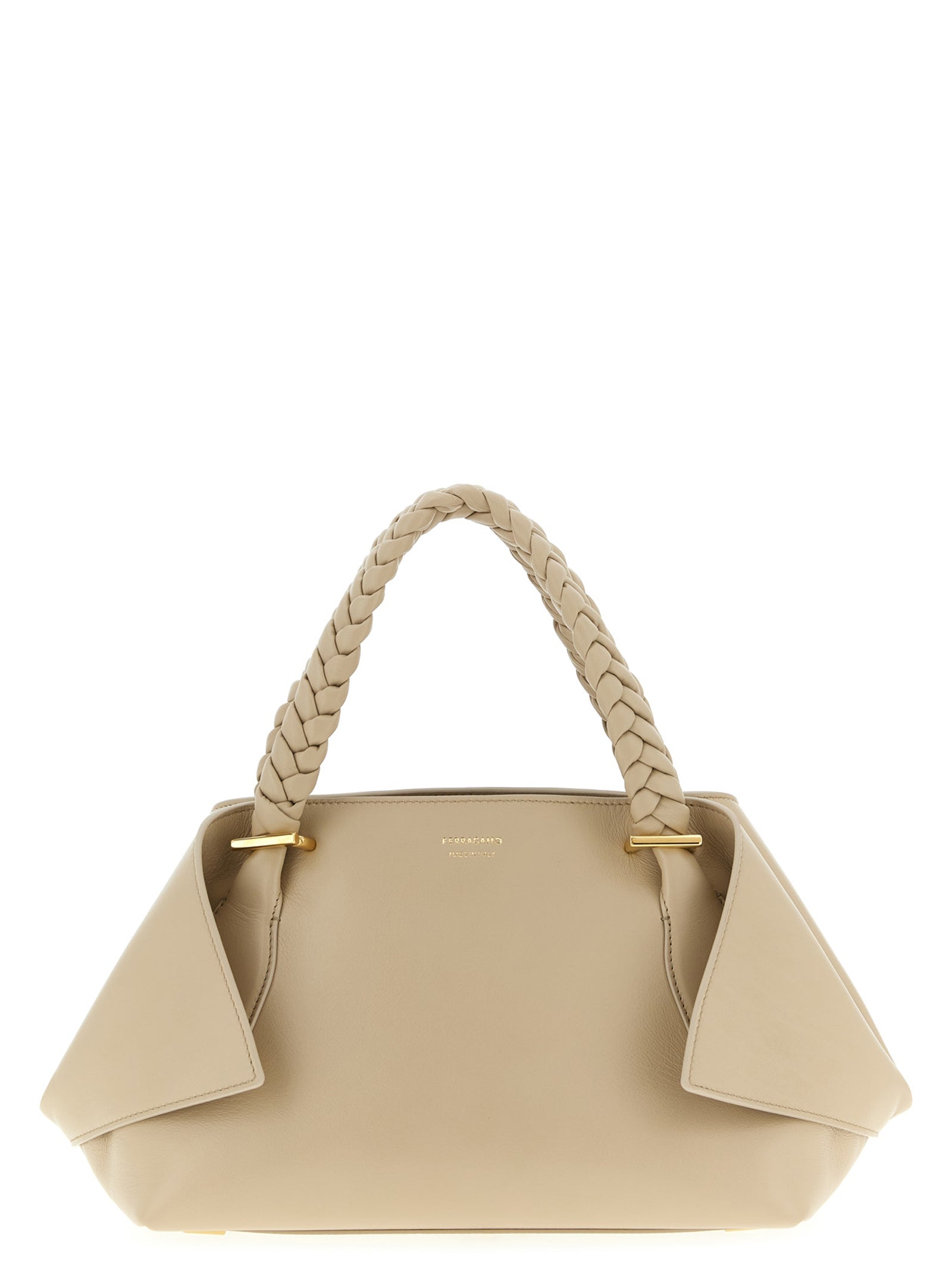 Ferragamo Gray Calfskin Handbag Curated Luxury Accessories by Orvyn
