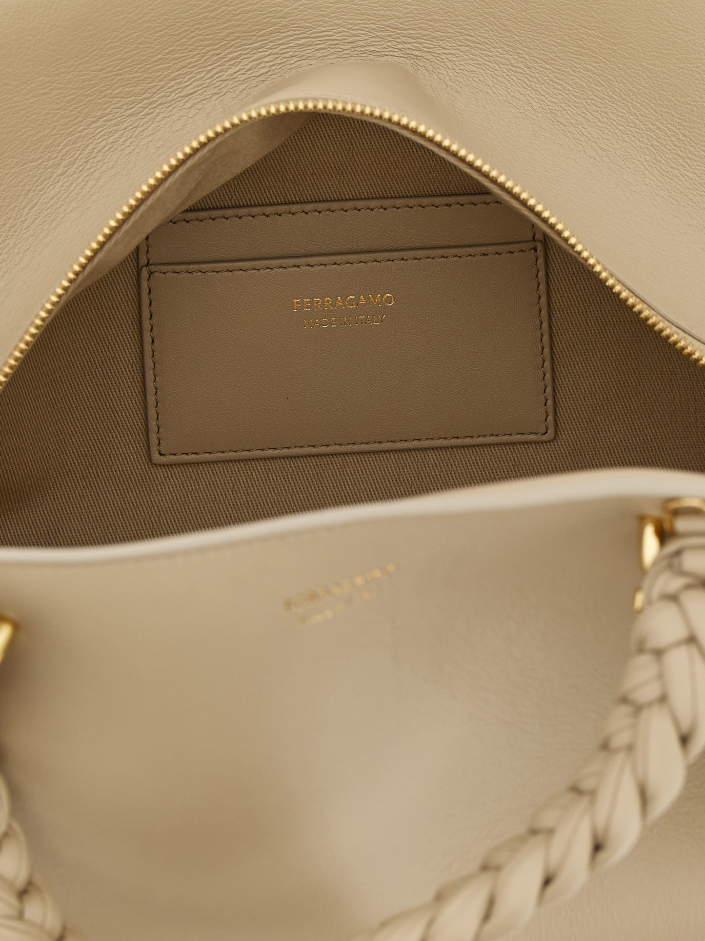 Ferragamo Gray Calfskin Handbag Curated Luxury Accessories by Orvyn