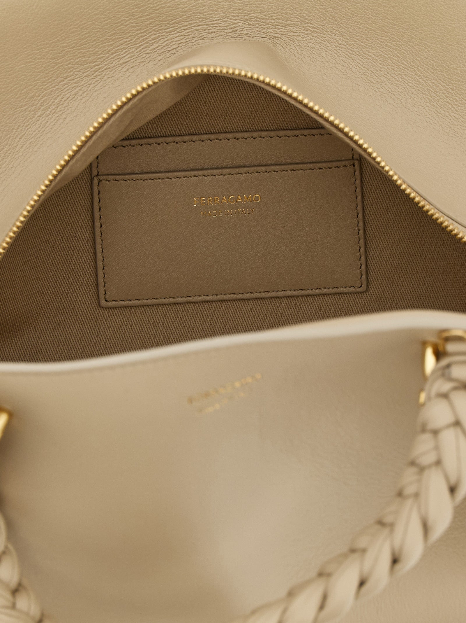 Ferragamo Gray Calfskin Handbag Curated Luxury Accessories by Orvyn