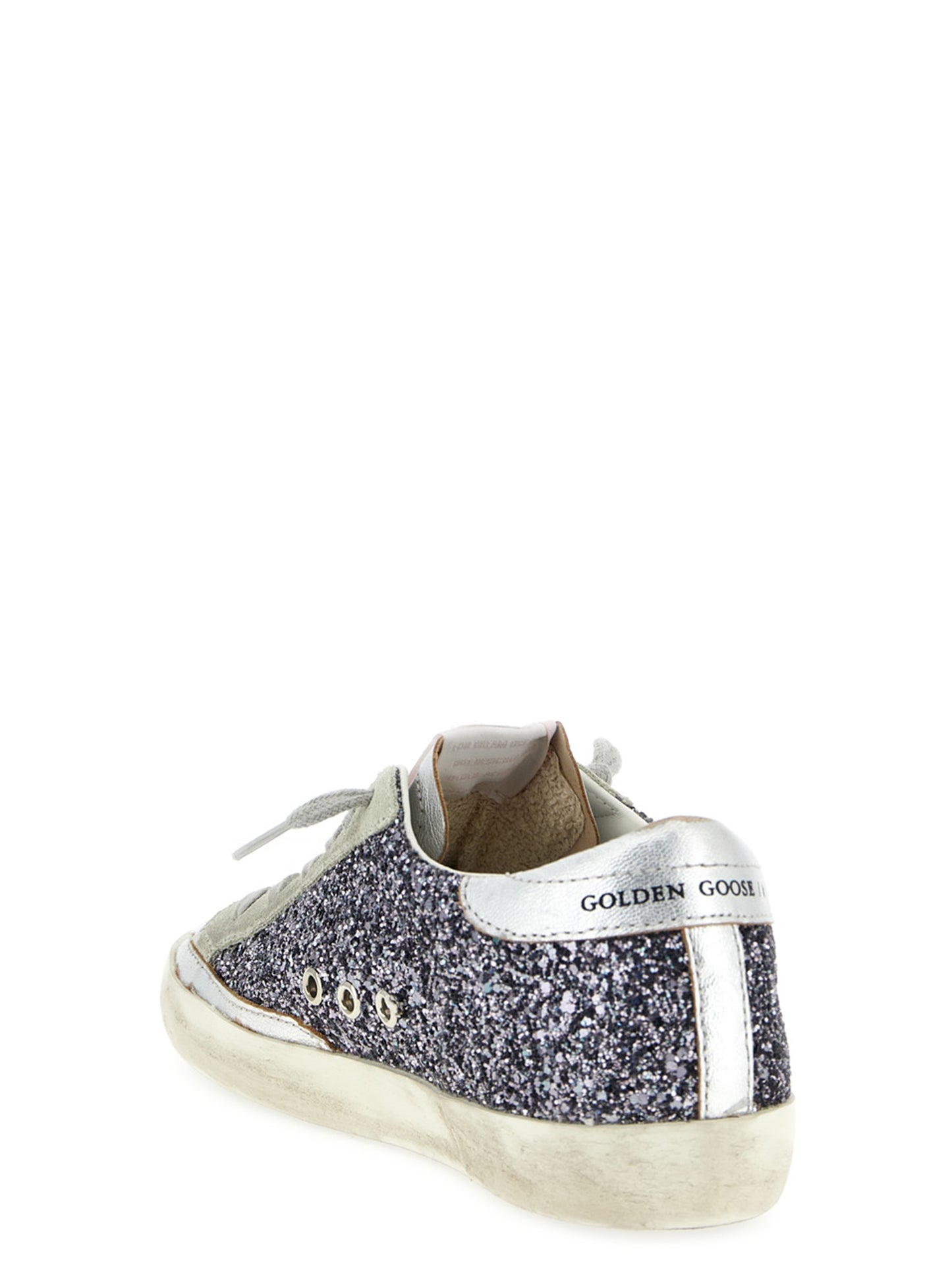 Golden Goose Silver Leather Low Top Sneakers Curated Luxury Accessories by Orvyn