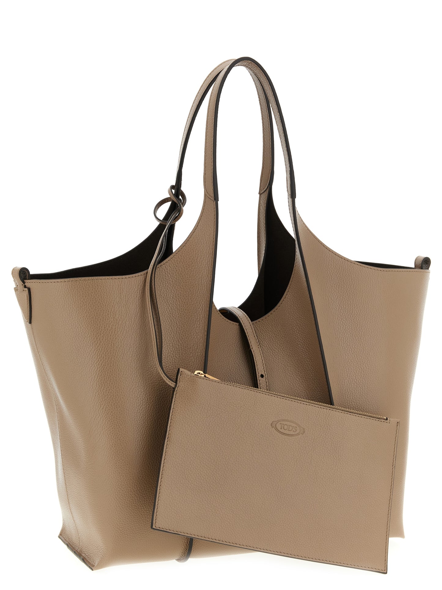 Tod's Beige Calfskin Tote Bag Curated Luxury Accessories by Orvyn