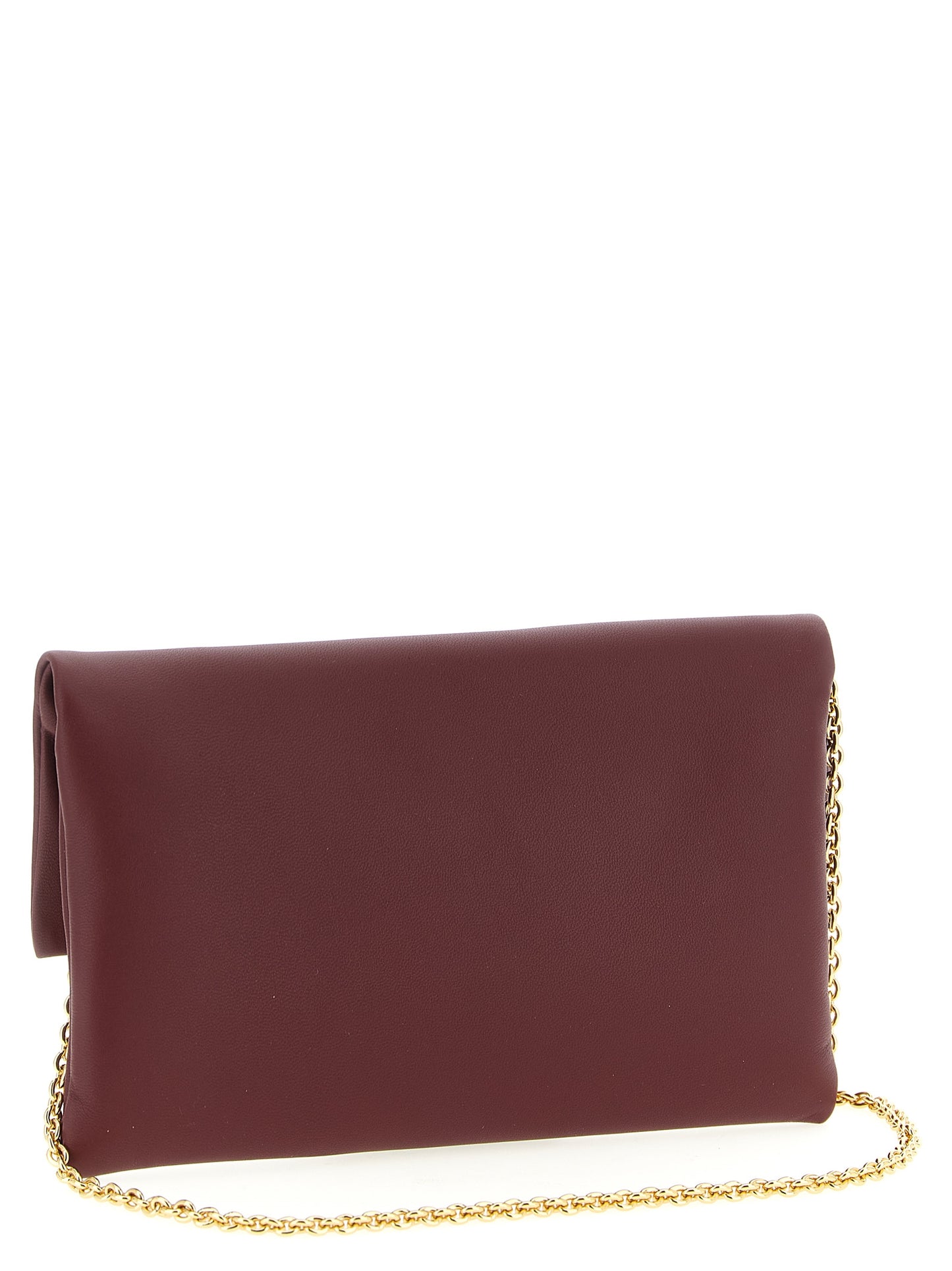 Fendi Bordeaux Lamb Leather Clutch Bag Curated Luxury Accessories by Orvyn