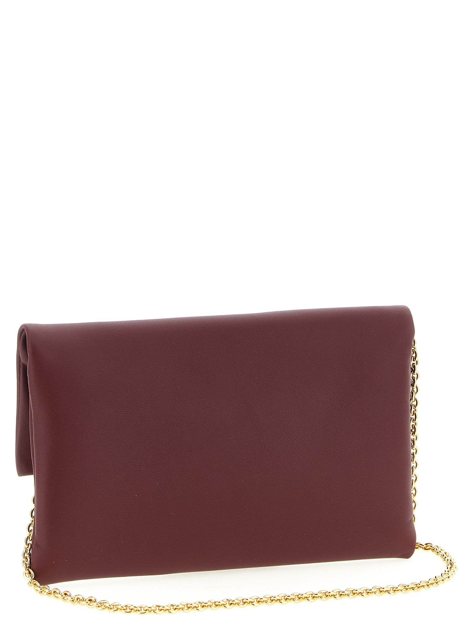 Fendi Bordeaux Lamb Leather Clutch Bag Curated Luxury Accessories by Orvyn