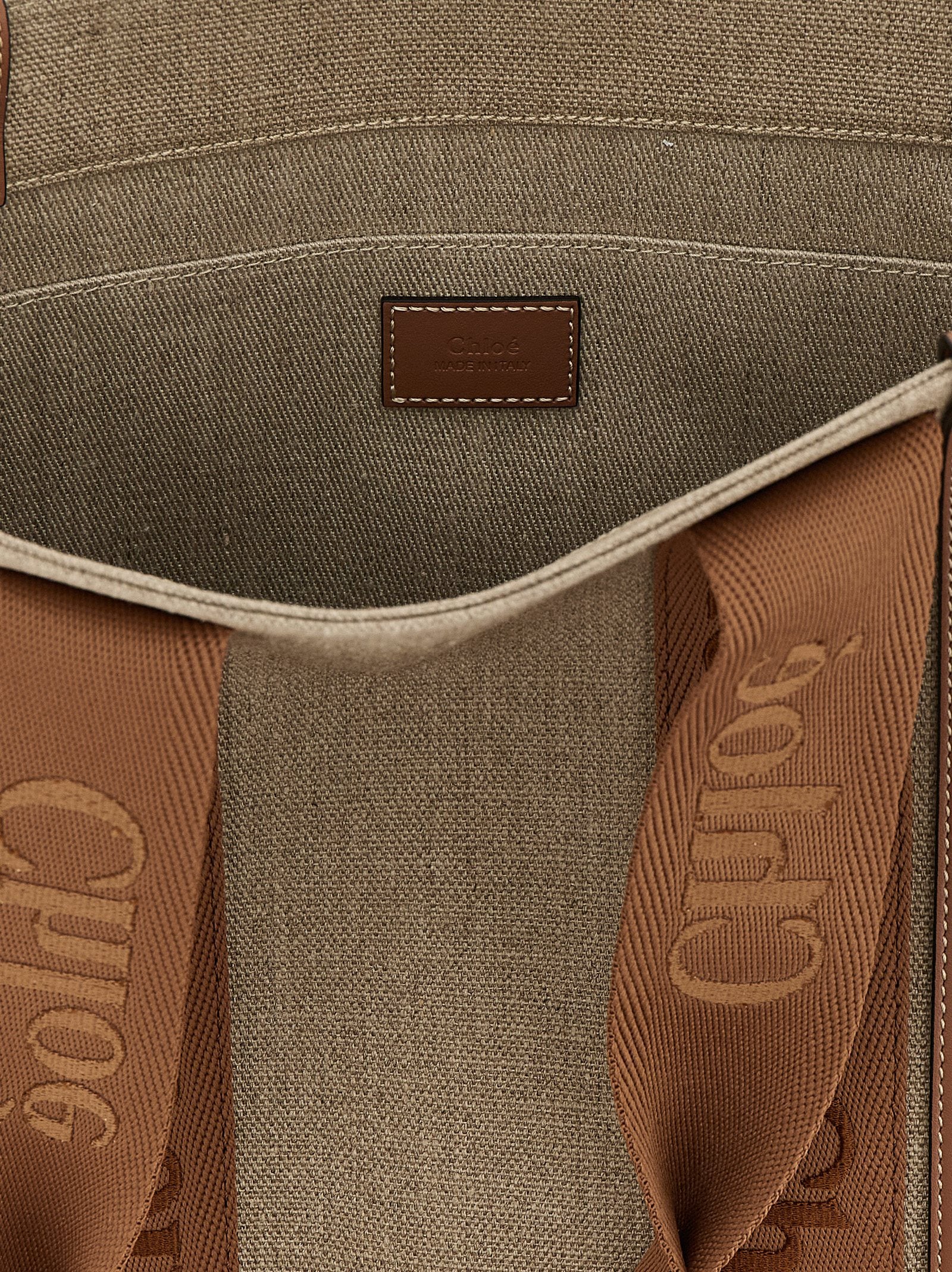 Chloé Brown Linen Tote Bag Curated Luxury Accessories by Orvyn