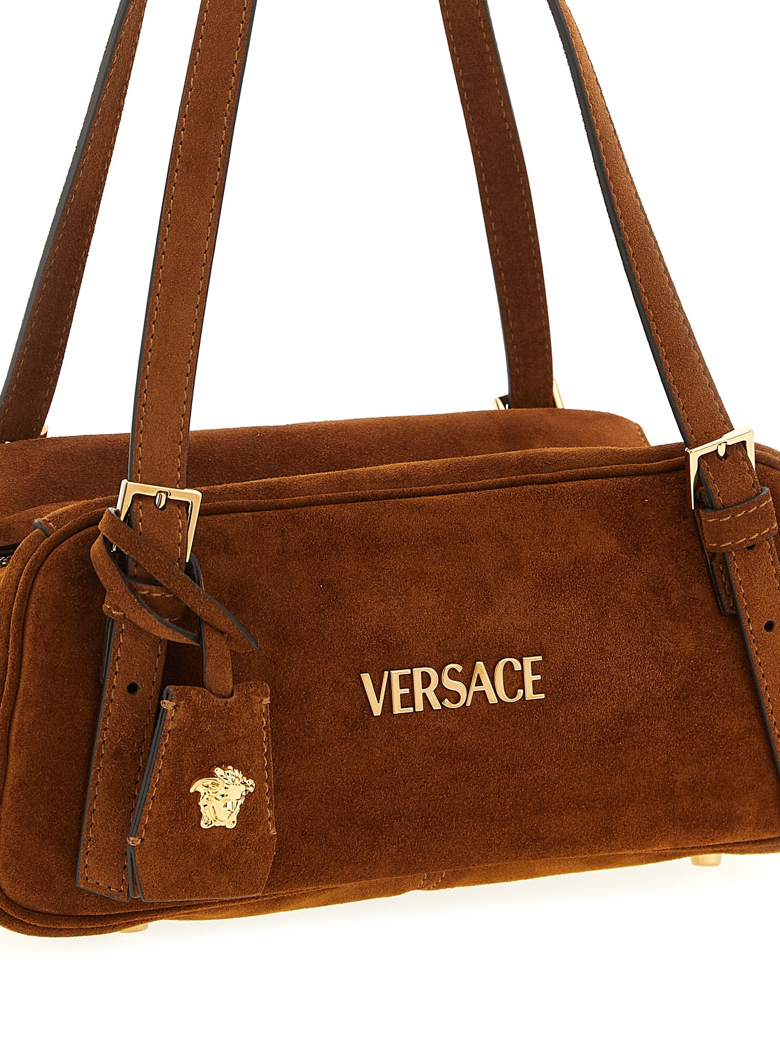 Versace Brown Calfskin Shoulder Bag Curated Luxury Accessories by Orvyn