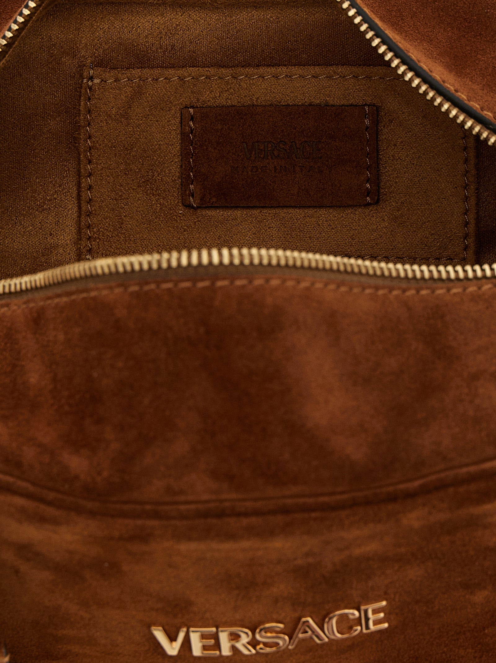 Versace Brown Calfskin Shoulder Bag Curated Luxury Accessories by Orvyn
