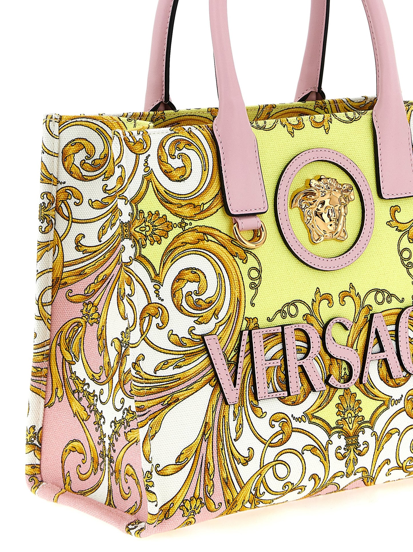 Versace Multicolor Cotton Tote Bag Curated Luxury Accessories by Orvyn