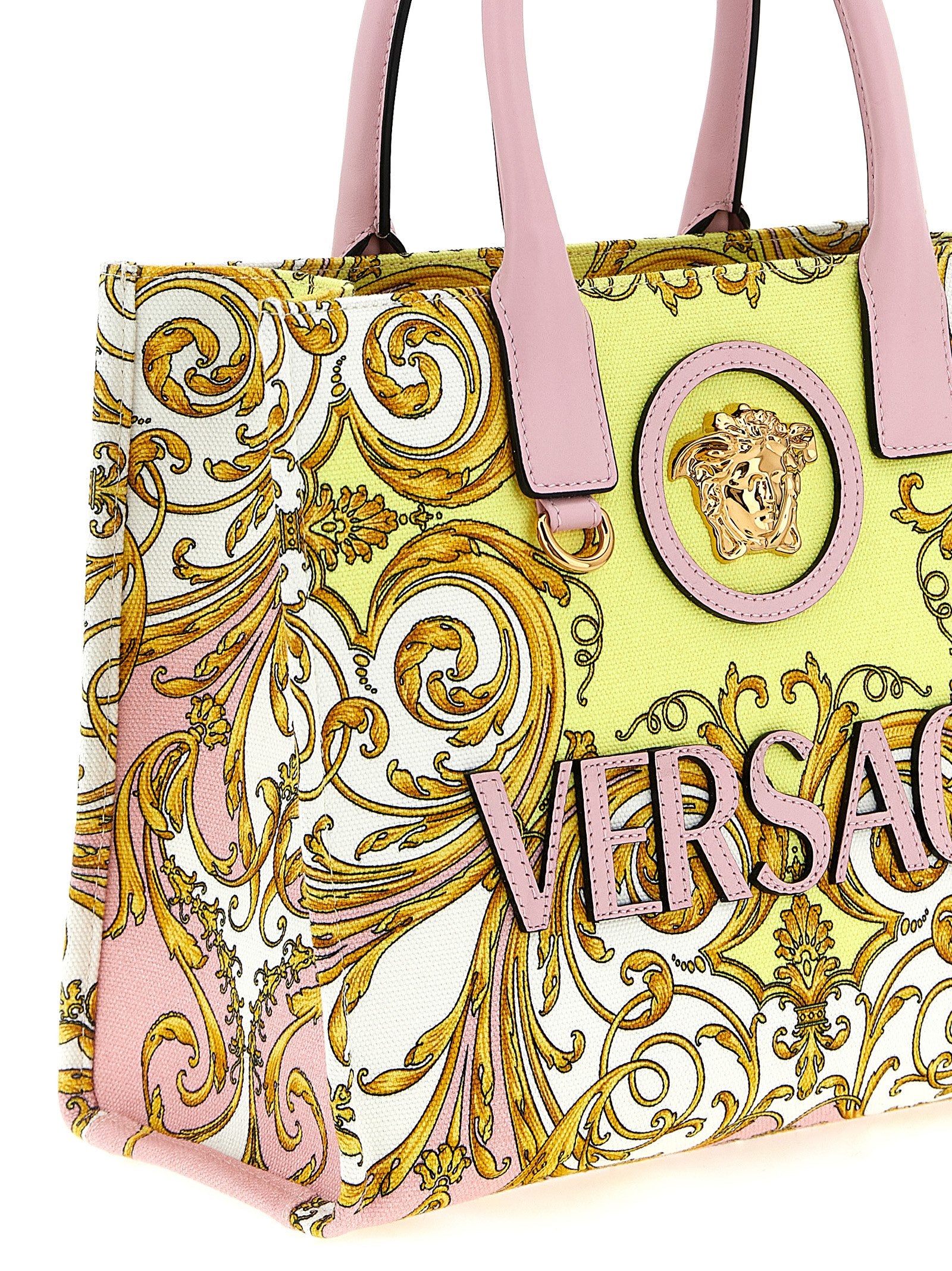 Versace Multicolor Cotton Tote Bag Curated Luxury Accessories by Orvyn