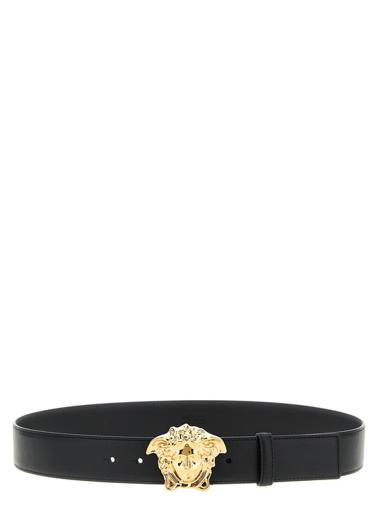 Versace Black Calfskin Regular Belt Curated Luxury Accessories by Orvyn