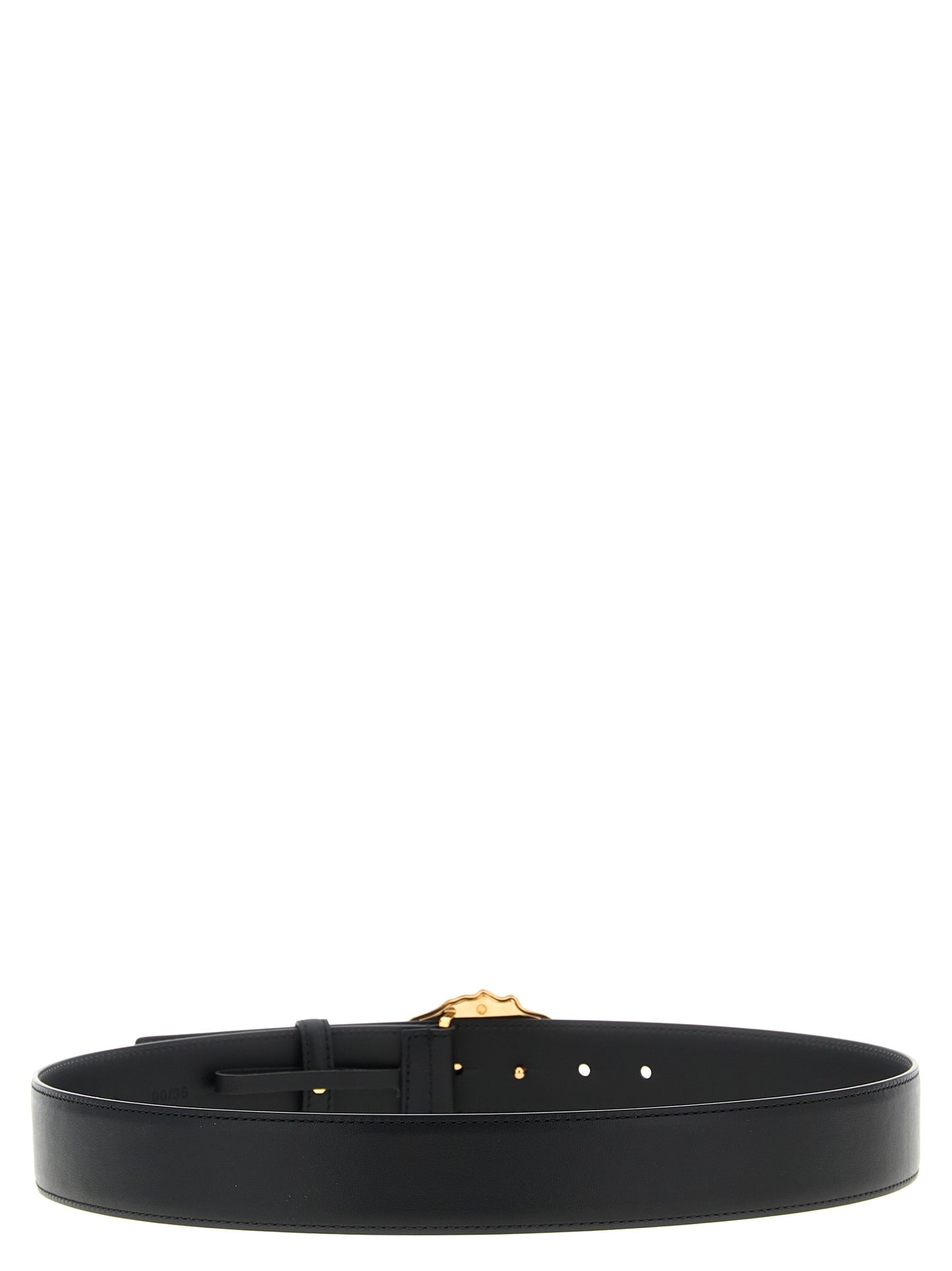 Versace Black Calfskin Regular Belt Curated Luxury Accessories by Orvyn