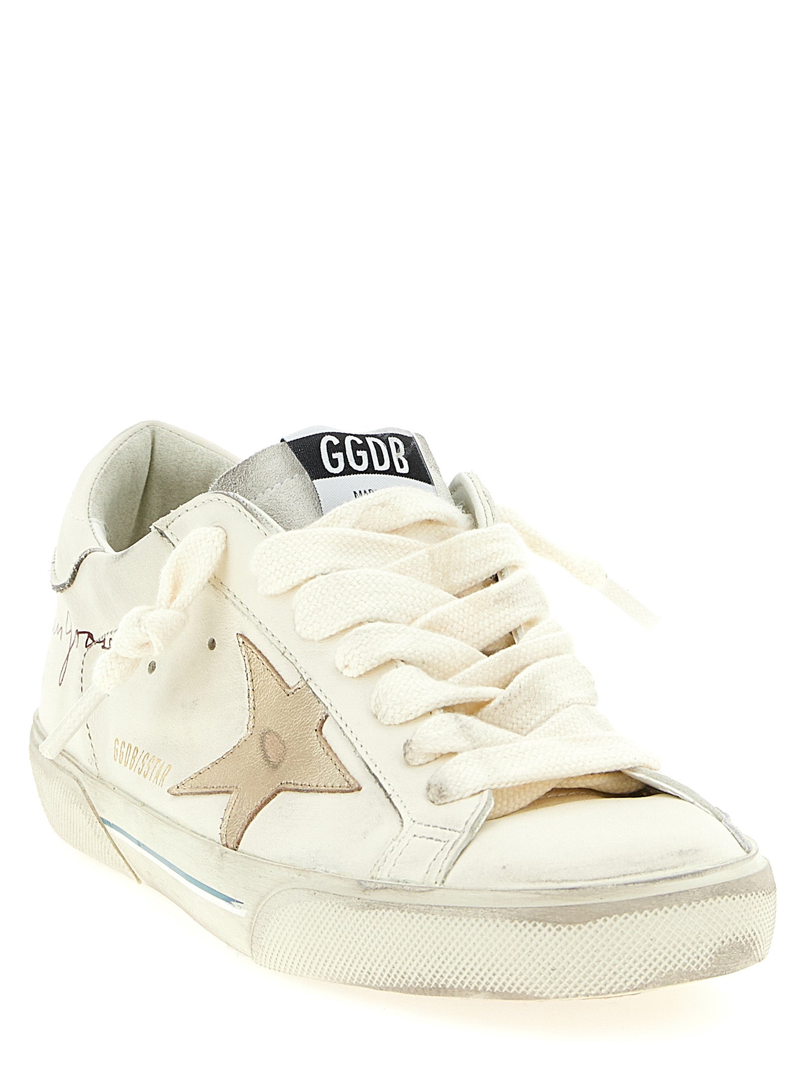 Golden Goose White Cowhide Low Top Sneakers Curated Luxury Accessories by Orvyn