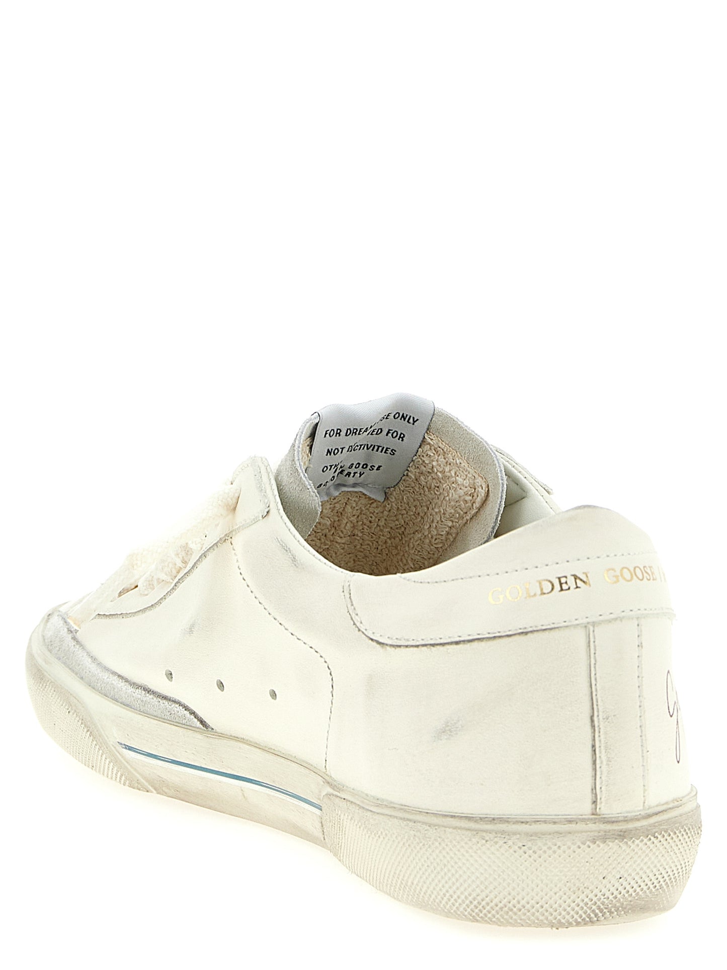 Golden Goose White Cowhide Low Top Sneakers Curated Luxury Accessories by Orvyn