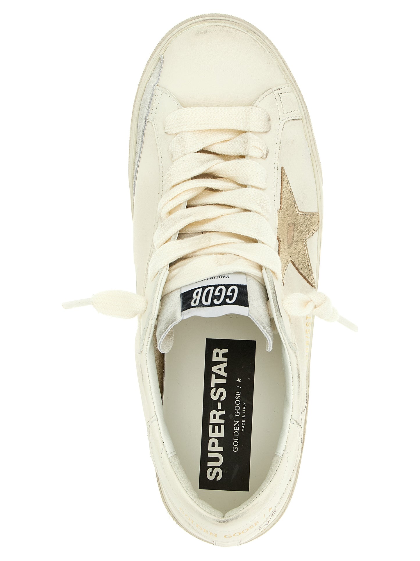 Golden Goose White Cowhide Low Top Sneakers Curated Luxury Accessories by Orvyn