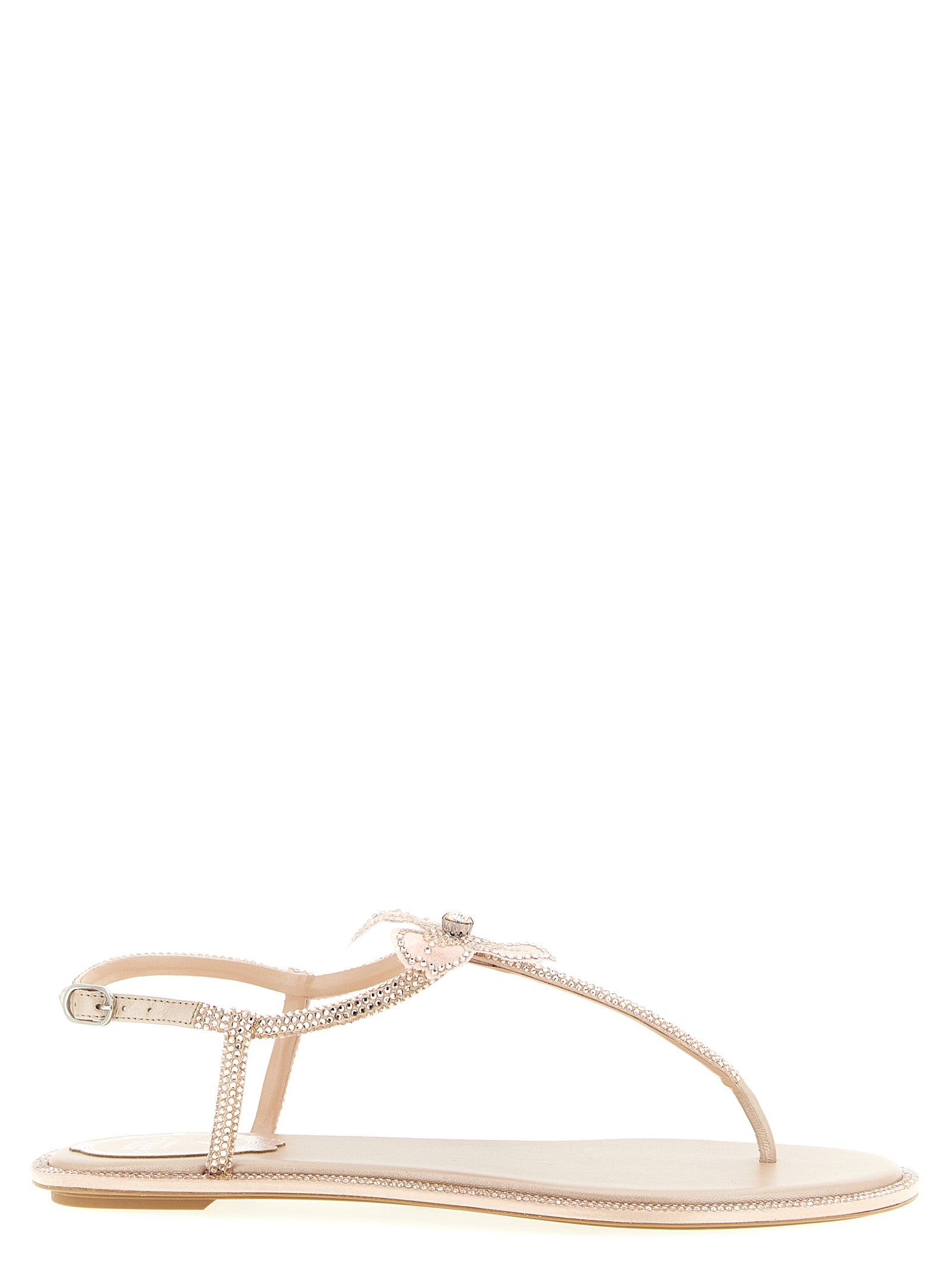 RENE CAOVILLA Multicolor Glass Flat Sandals Curated Luxury Accessories by Orvyn