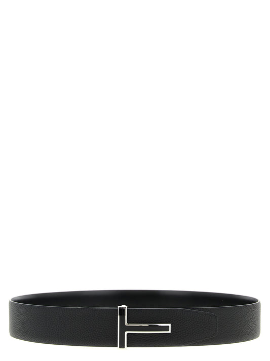 Tom Ford Black Calfskin Regular Belt Curated Luxury Accessories by Orvyn