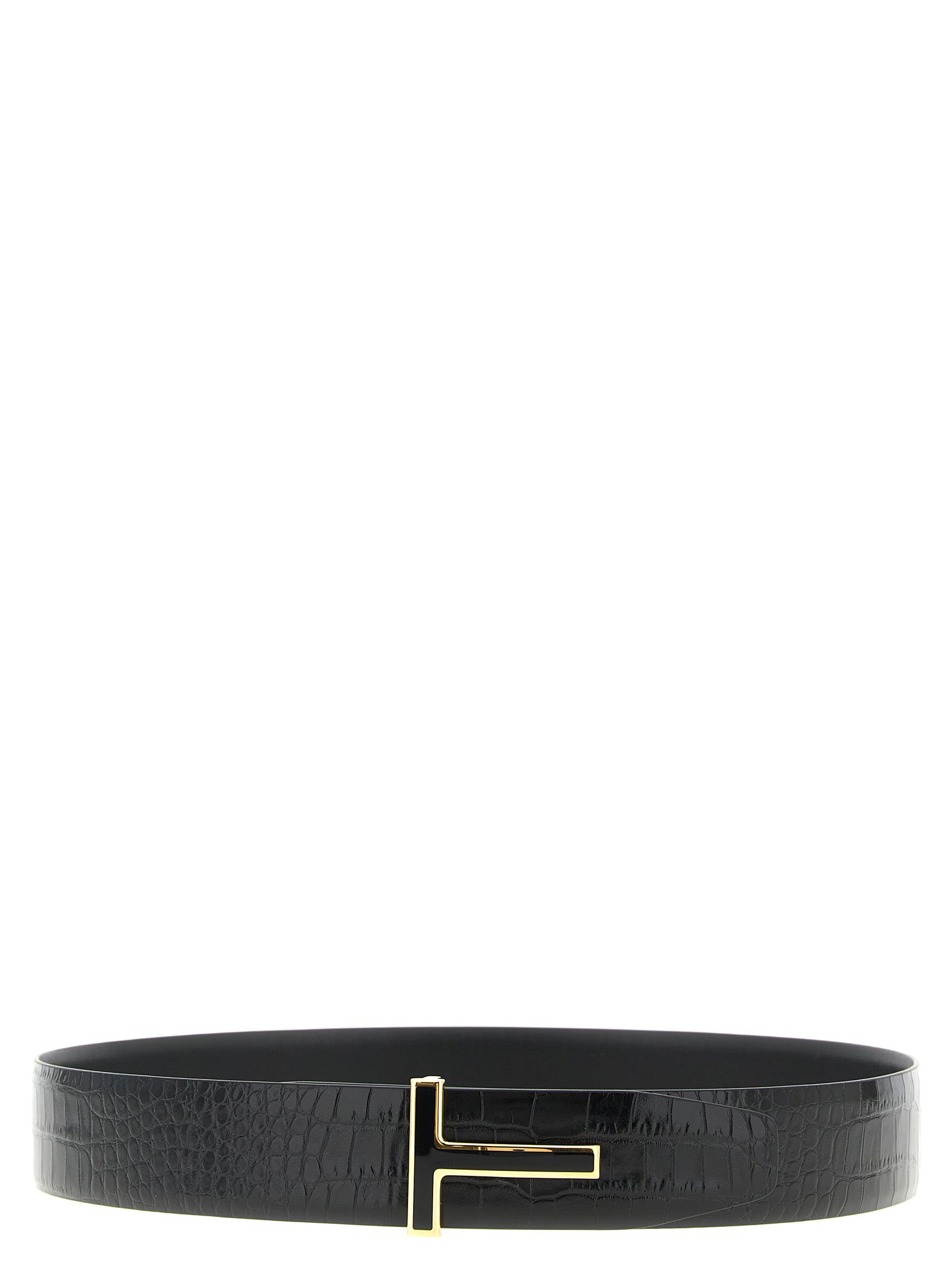 Tom Ford Black Calfskin Regular Belt Curated Luxury Accessories by Orvyn