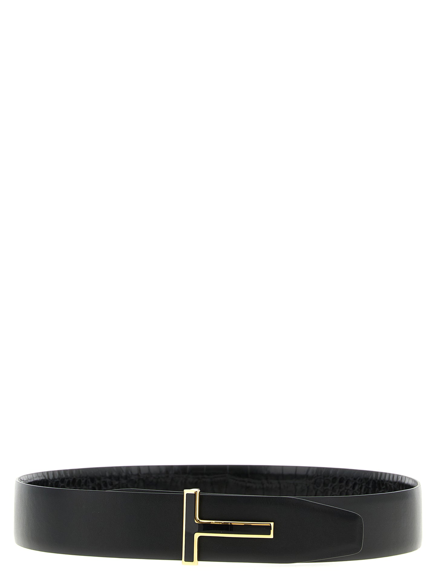 Tom Ford Black Calfskin Regular Belt Curated Luxury Accessories by Orvyn