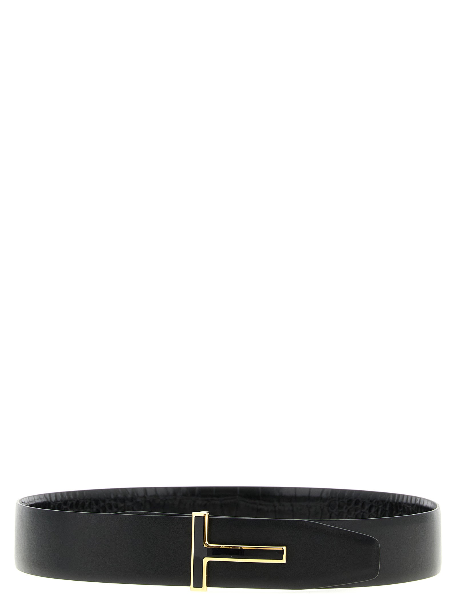 Tom Ford Black Calfskin Regular Belt Curated Luxury Accessories by Orvyn