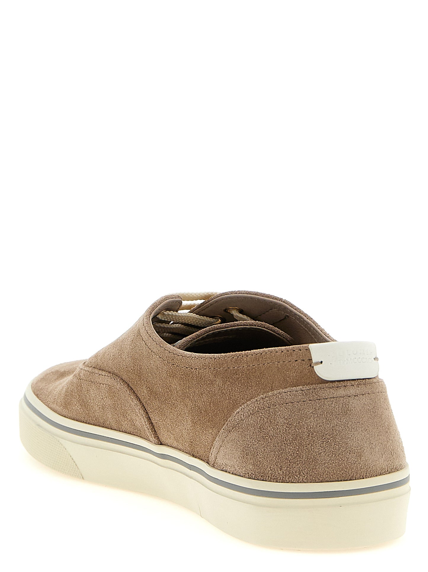 Brunello Cucinelli Beige 'Lace Up' Sneakers Curated Luxury Accessories by Orvyn