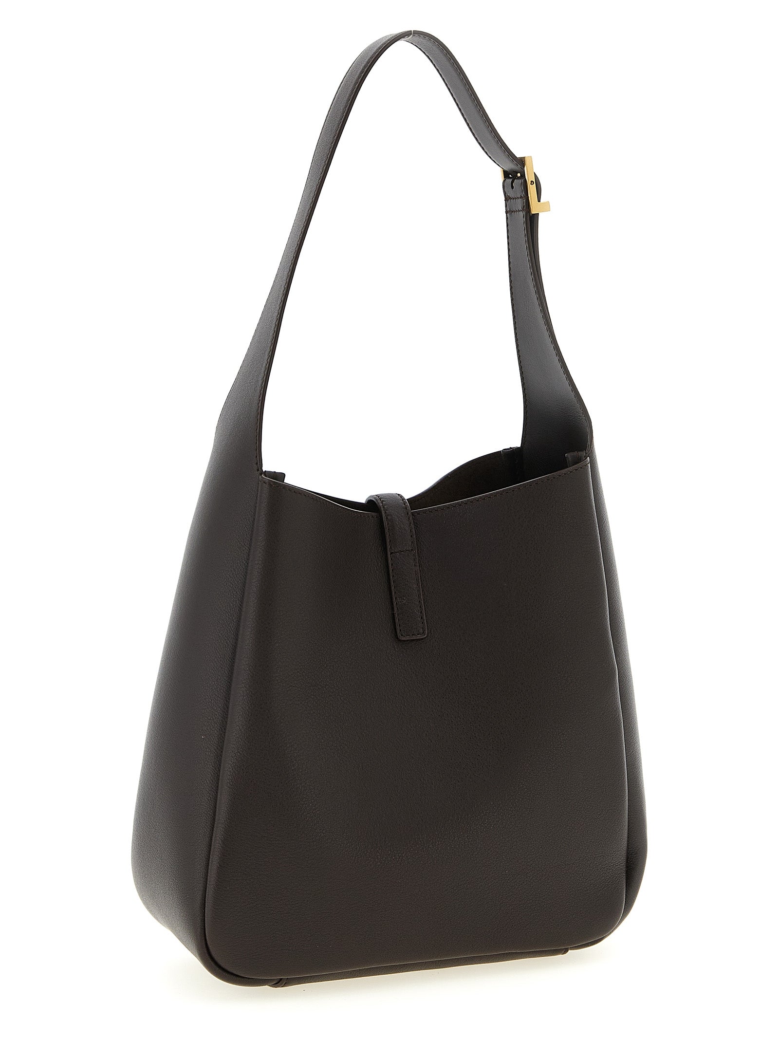 Saint Laurent Brown 'S Micro' Micro Shoulder Bag Curated Luxury Accessories by Orvyn