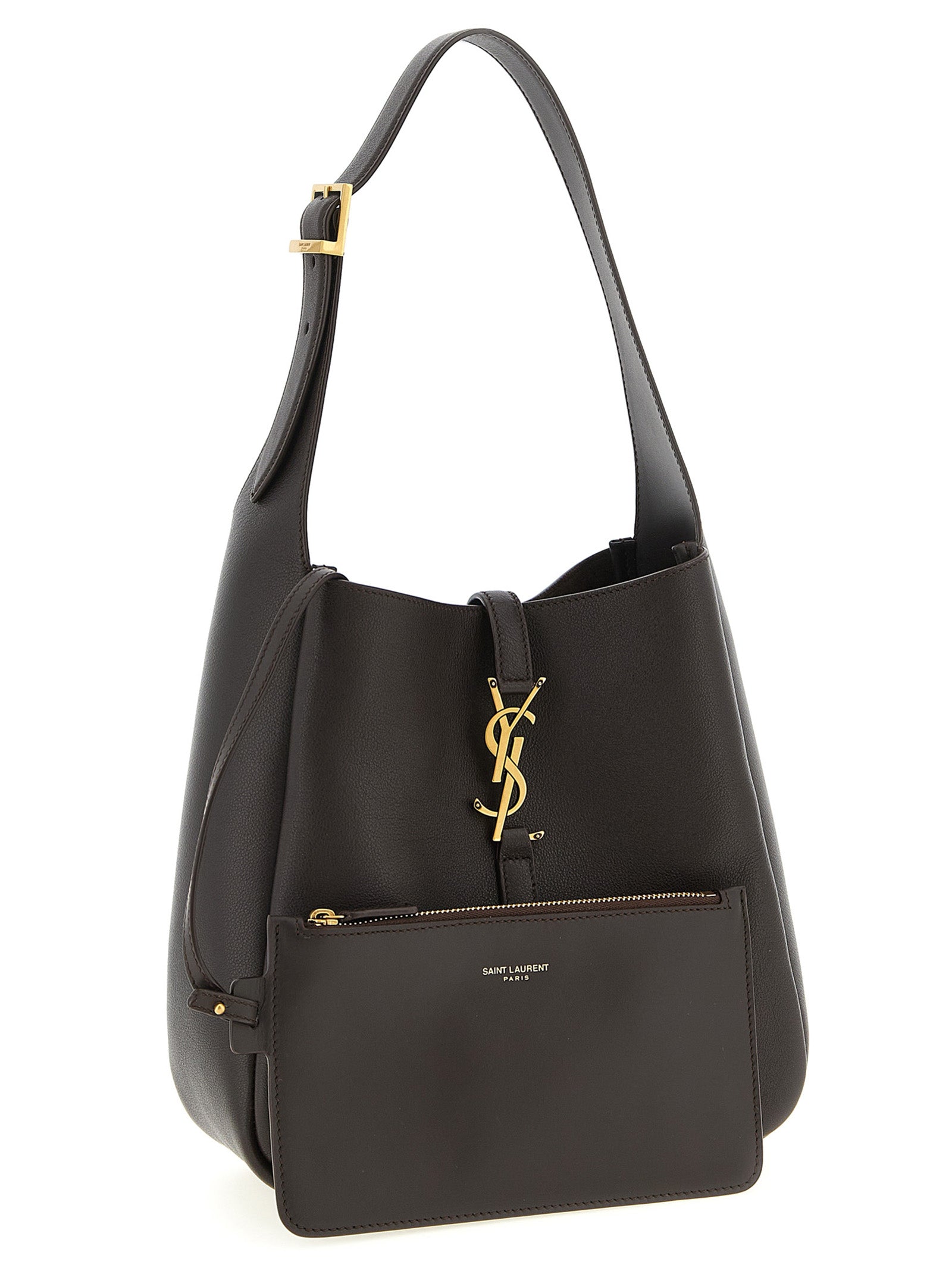 Saint Laurent Brown 'S Micro' Micro Shoulder Bag Curated Luxury Accessories by Orvyn