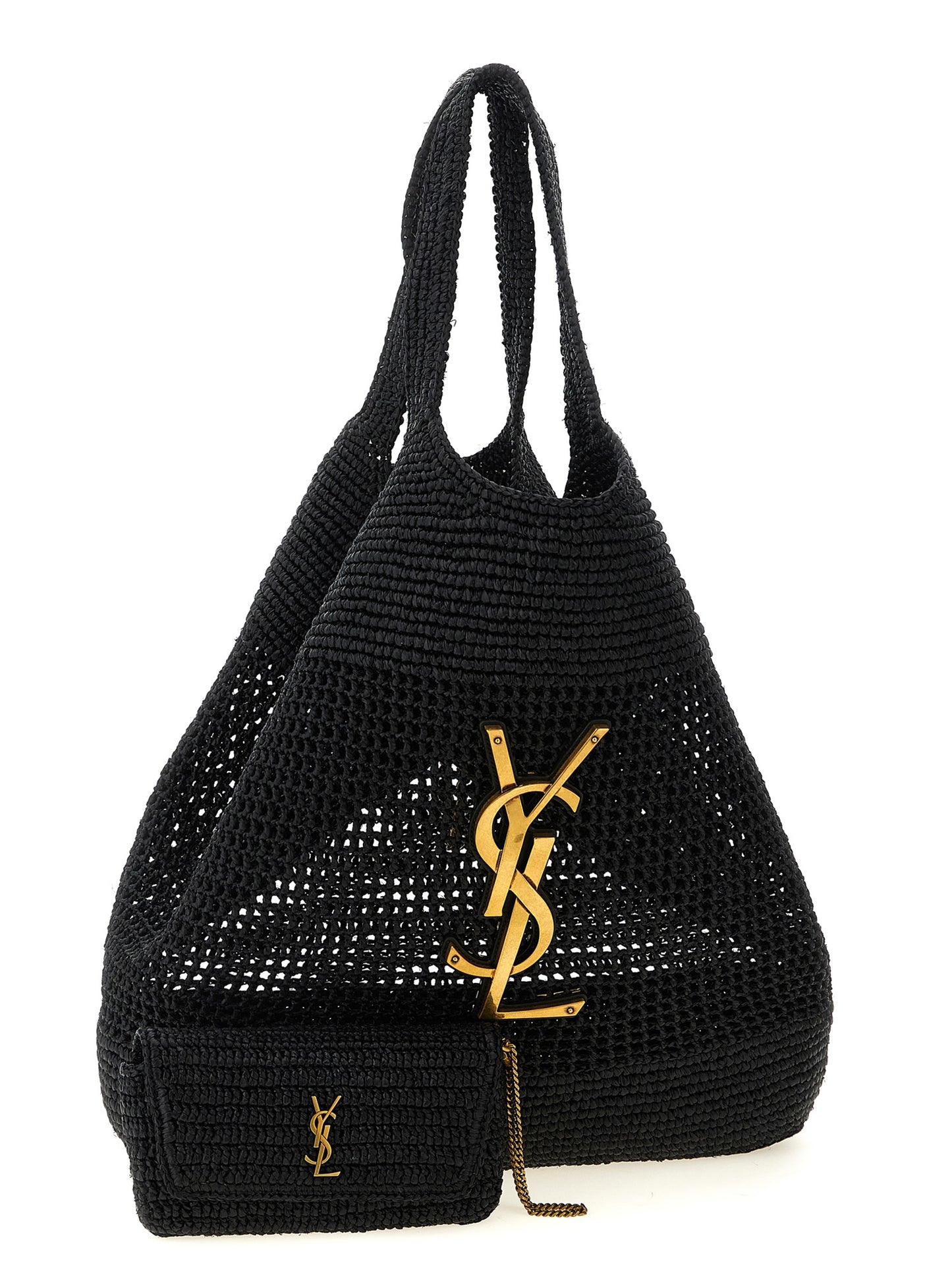 Saint Laurent Black 'Icare' Oversized Tote Bag Curated Luxury Accessories by Orvyn