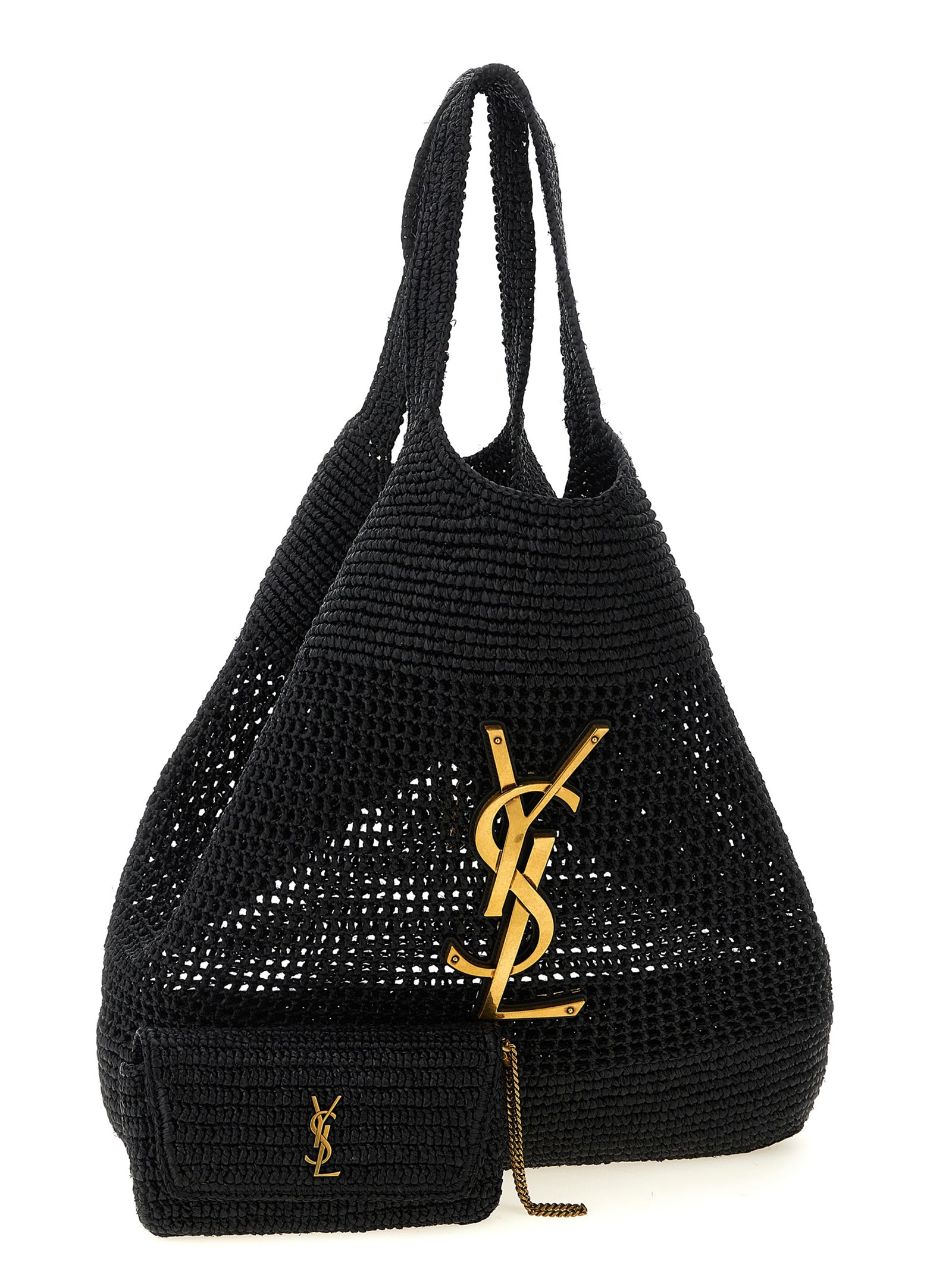 Saint Laurent Black 'Icare' Oversized Tote Bag Curated Luxury Accessories by Orvyn