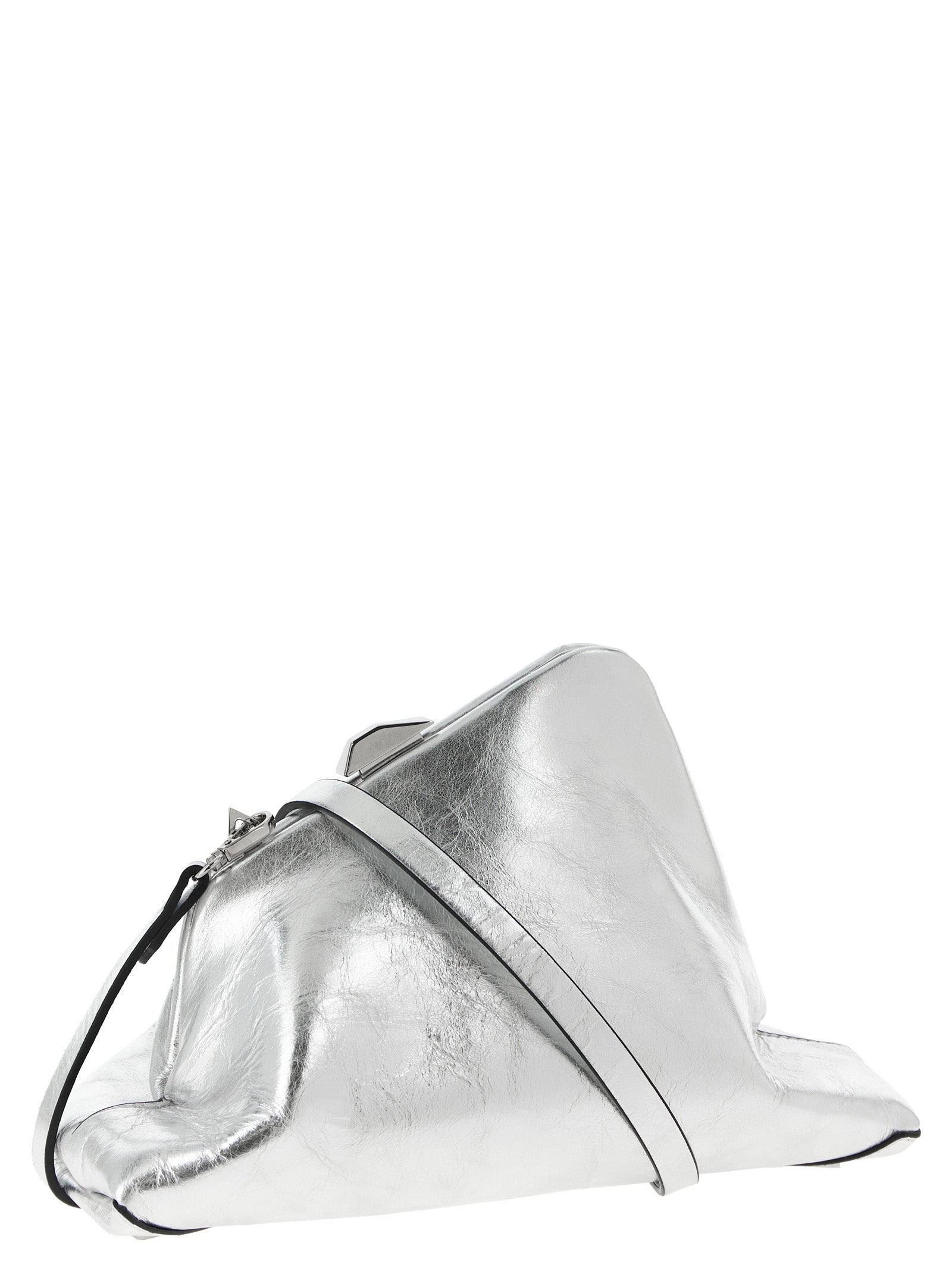The Attico Silver 'Day Off Small' Small Clutch Curated Luxury Accessories by Orvyn