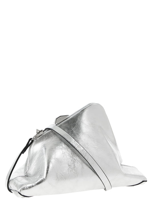 The Attico Silver 'Day Off Small' Small Clutch Curated Luxury Accessories by Orvyn
