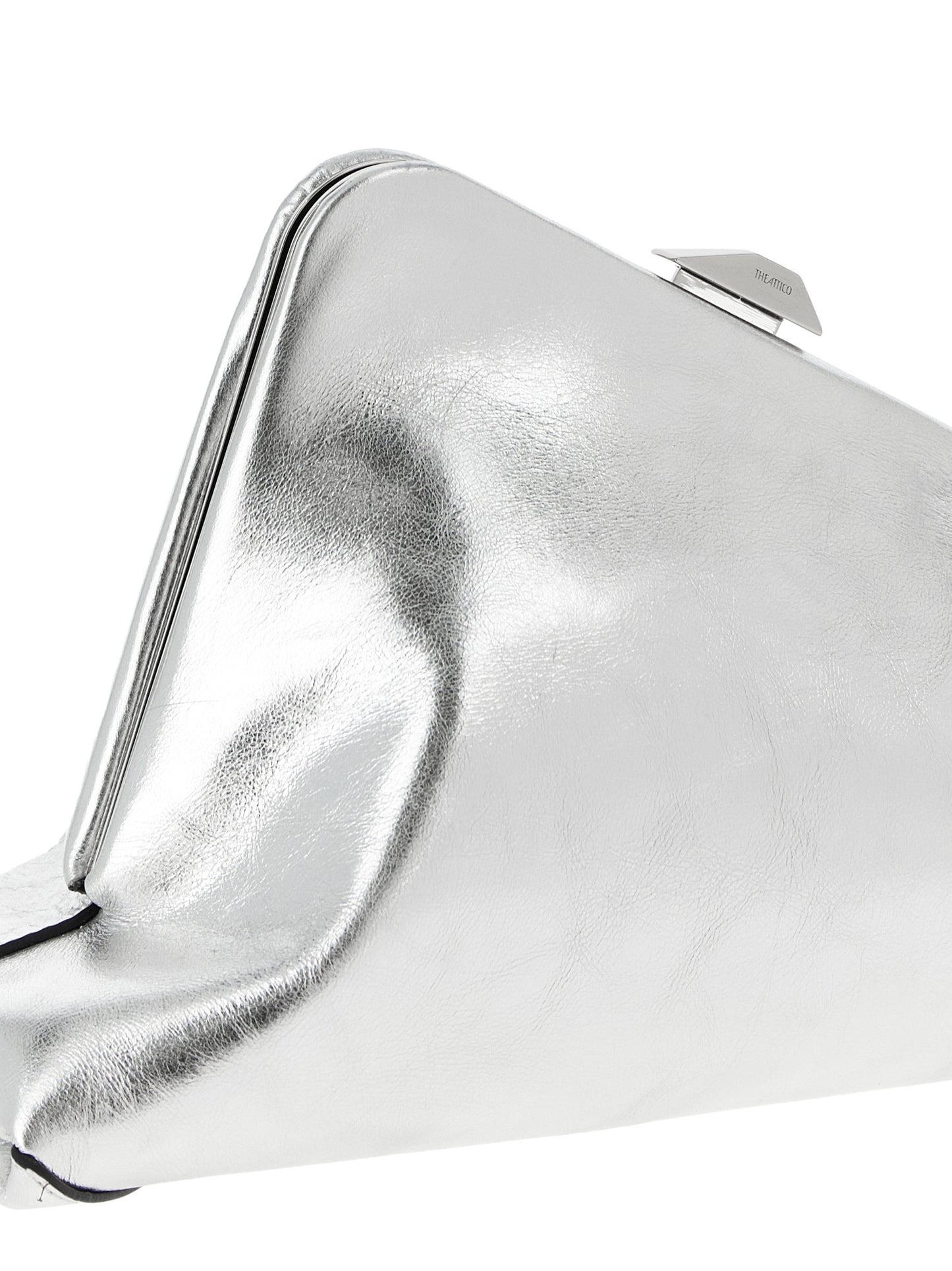 The Attico Silver 'Day Off Small' Small Clutch Curated Luxury Accessories by Orvyn
