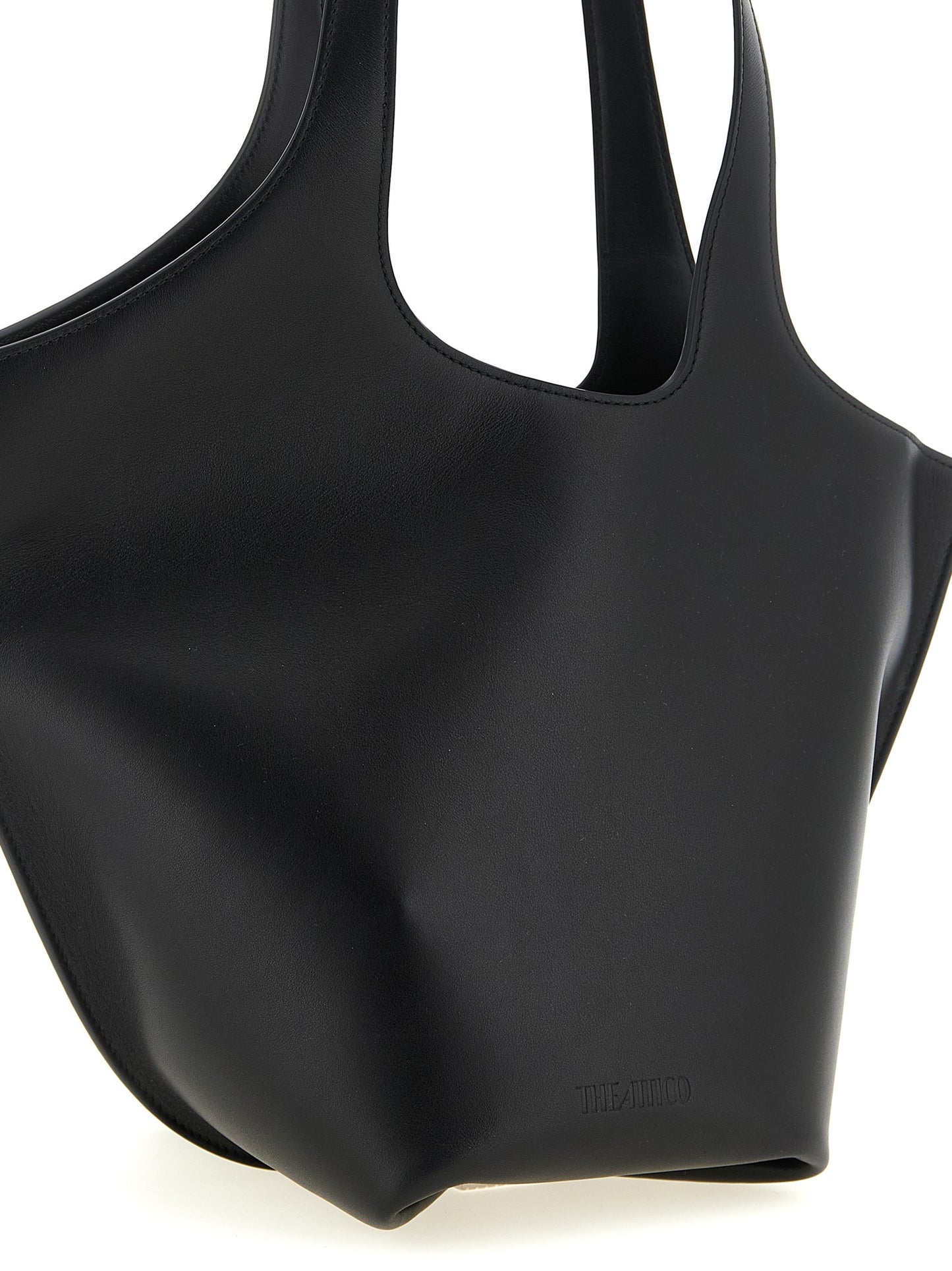 The Attico Black 'La Scoop Medium' Medium Shoulder Bag Curated Luxury Accessories by Orvyn