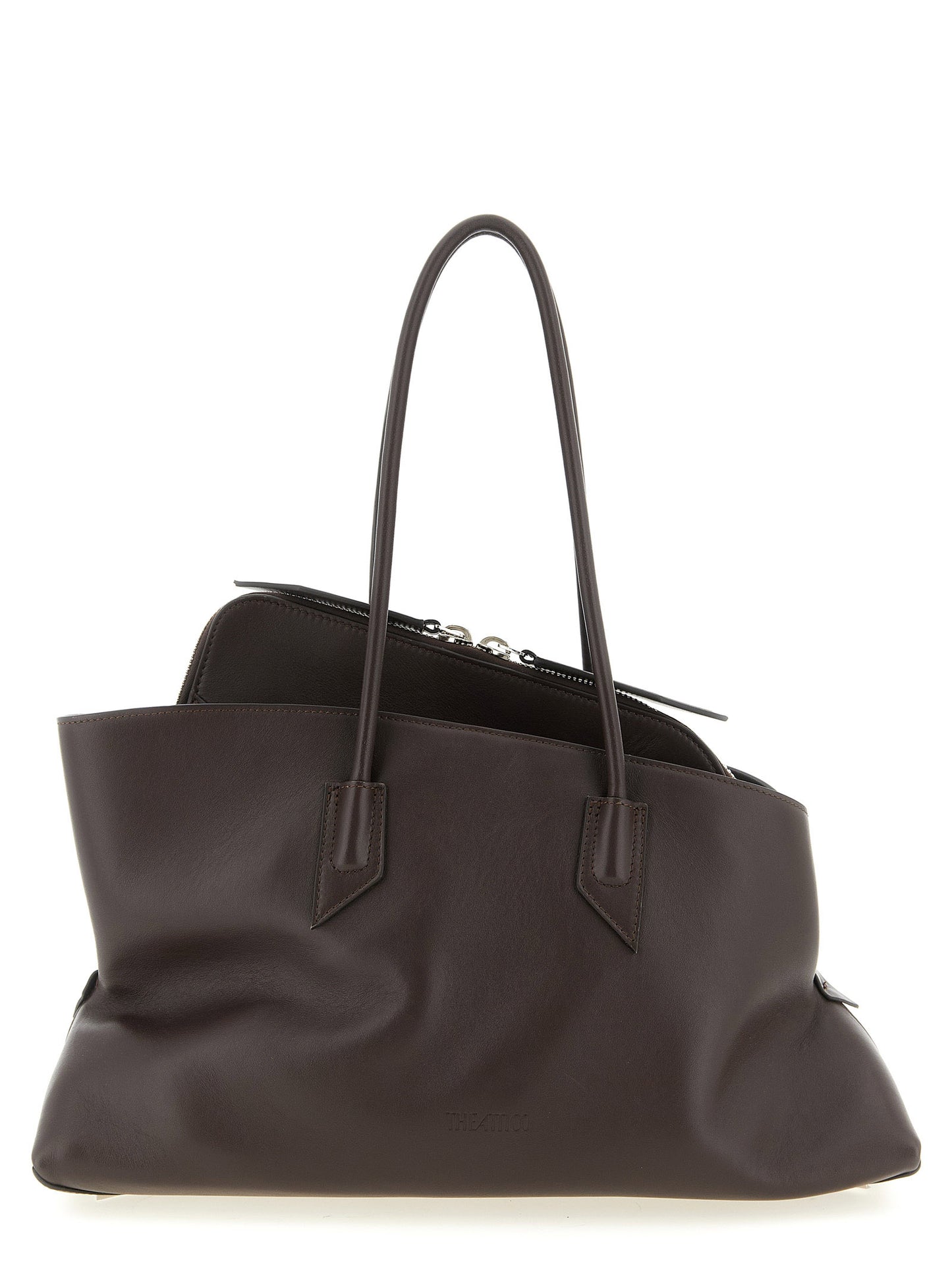 The Attico Brown 'La Passeggiata Medium' Medium Shoulder Bag Curated Luxury Accessories by Orvyn