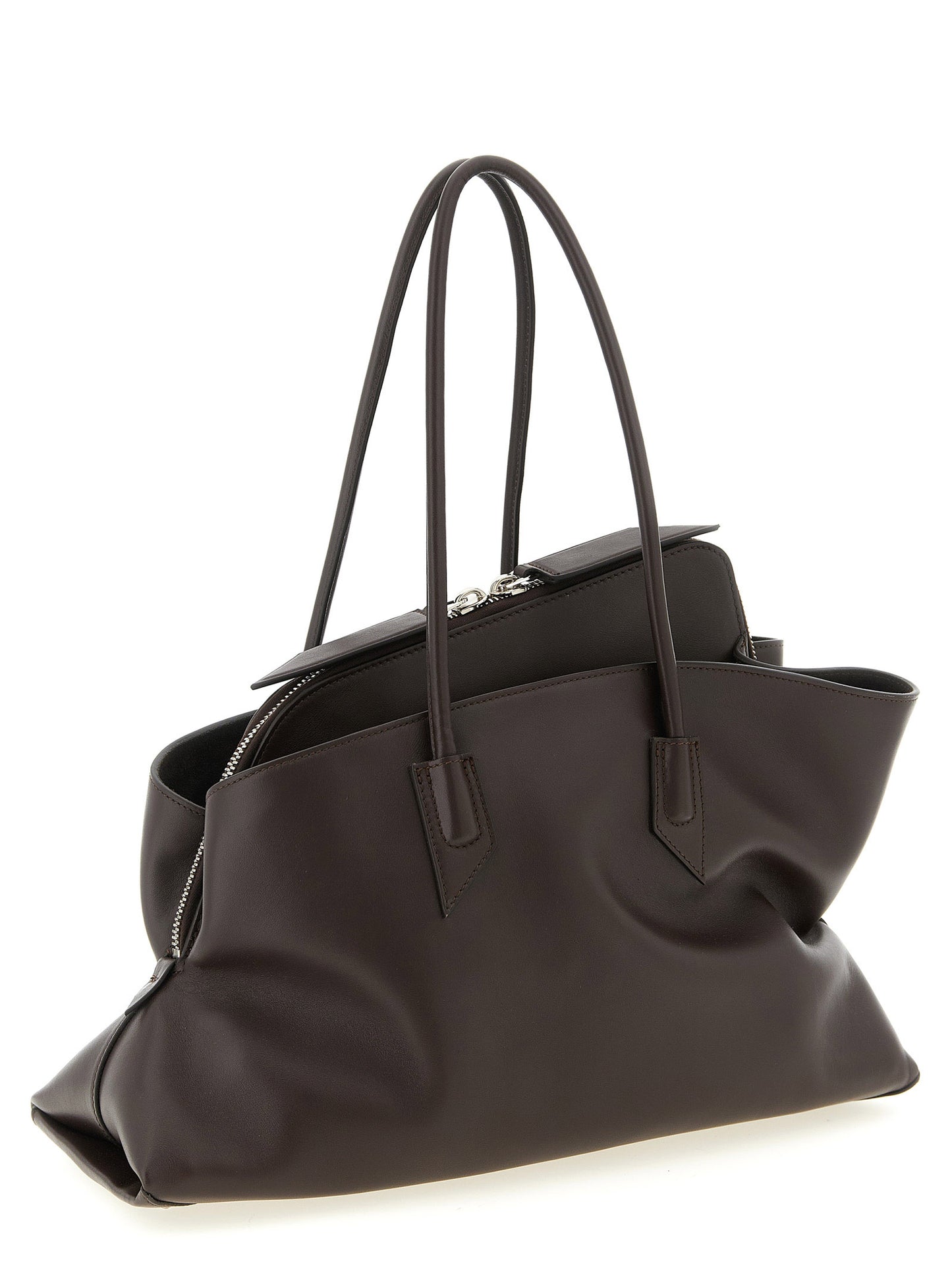 The Attico Brown 'La Passeggiata Medium' Medium Shoulder Bag Curated Luxury Accessories by Orvyn