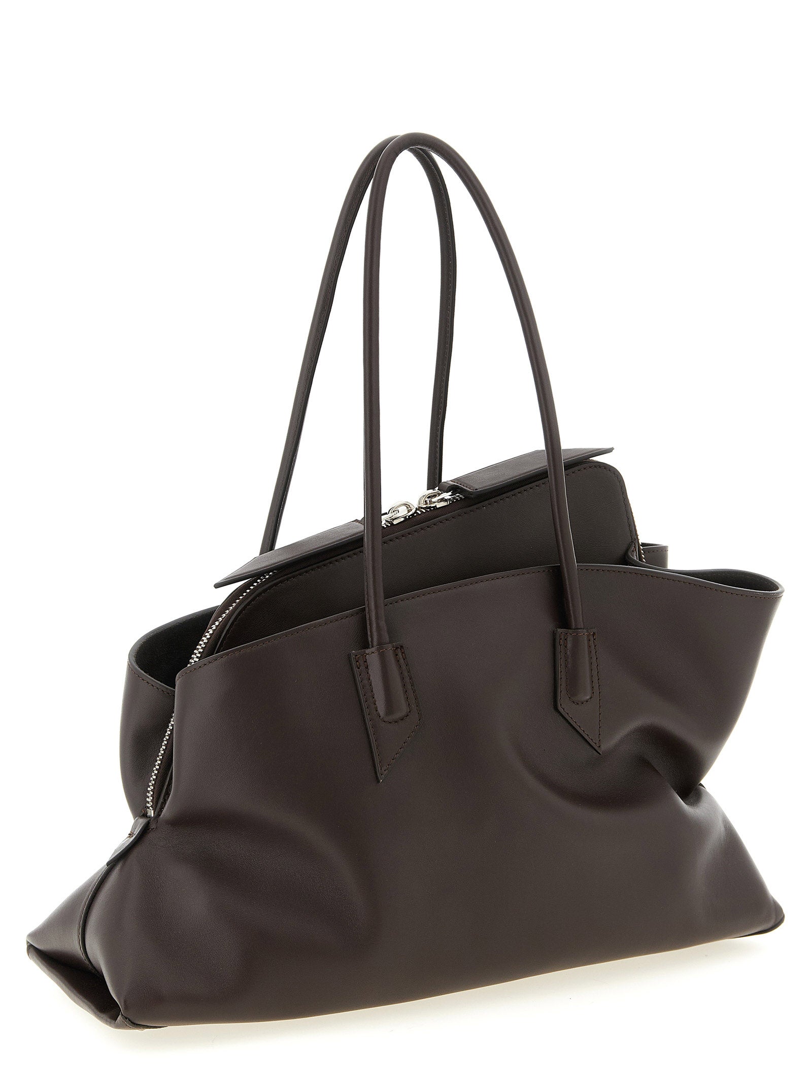 The Attico Brown 'La Passeggiata Medium' Medium Shoulder Bag Curated Luxury Accessories by Orvyn