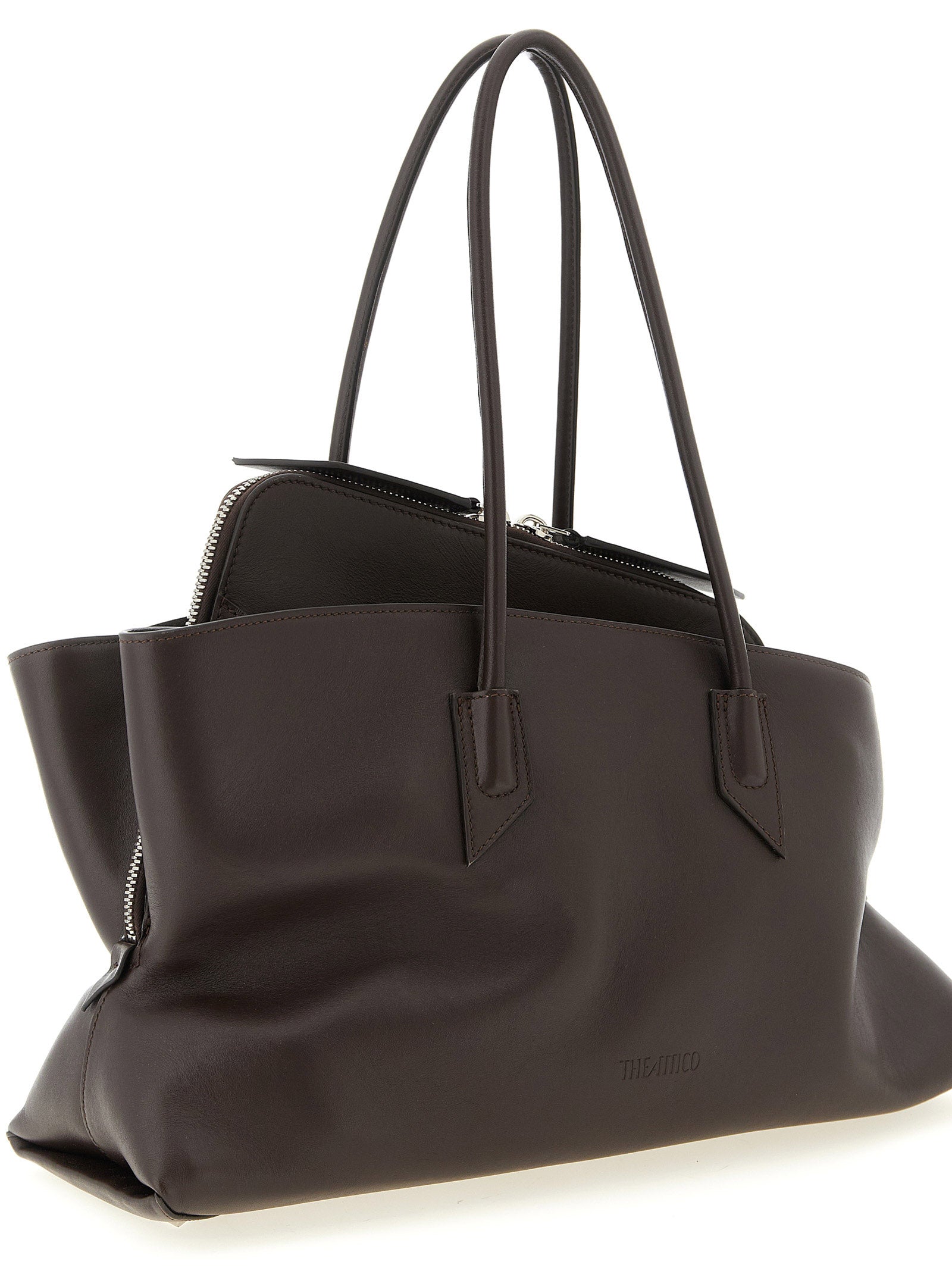 The Attico Brown 'La Passeggiata Medium' Medium Shoulder Bag Curated Luxury Accessories by Orvyn