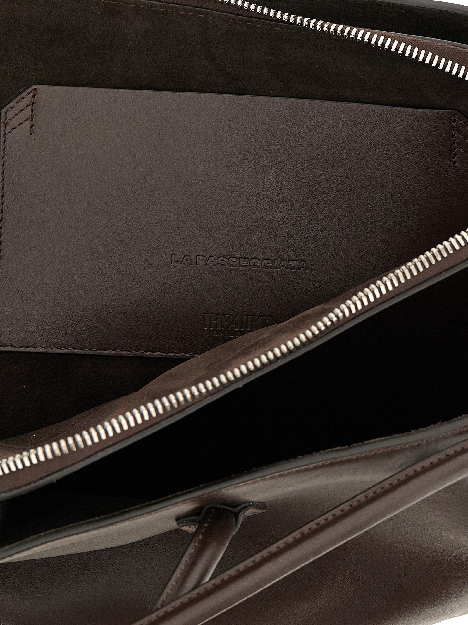 The Attico Brown 'La Passeggiata Medium' Medium Shoulder Bag Curated Luxury Accessories by Orvyn