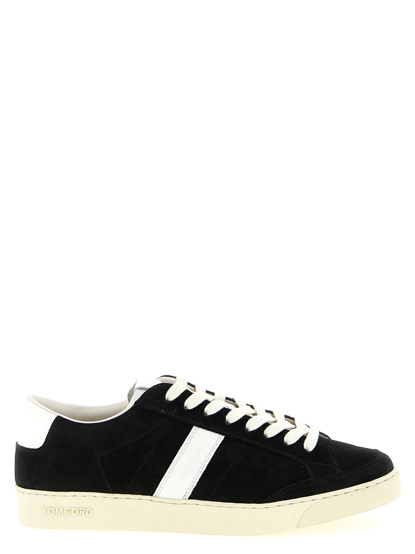 Tom Ford Bicolor Leather Low Top Sneakers Curated Luxury Accessories by Orvyn