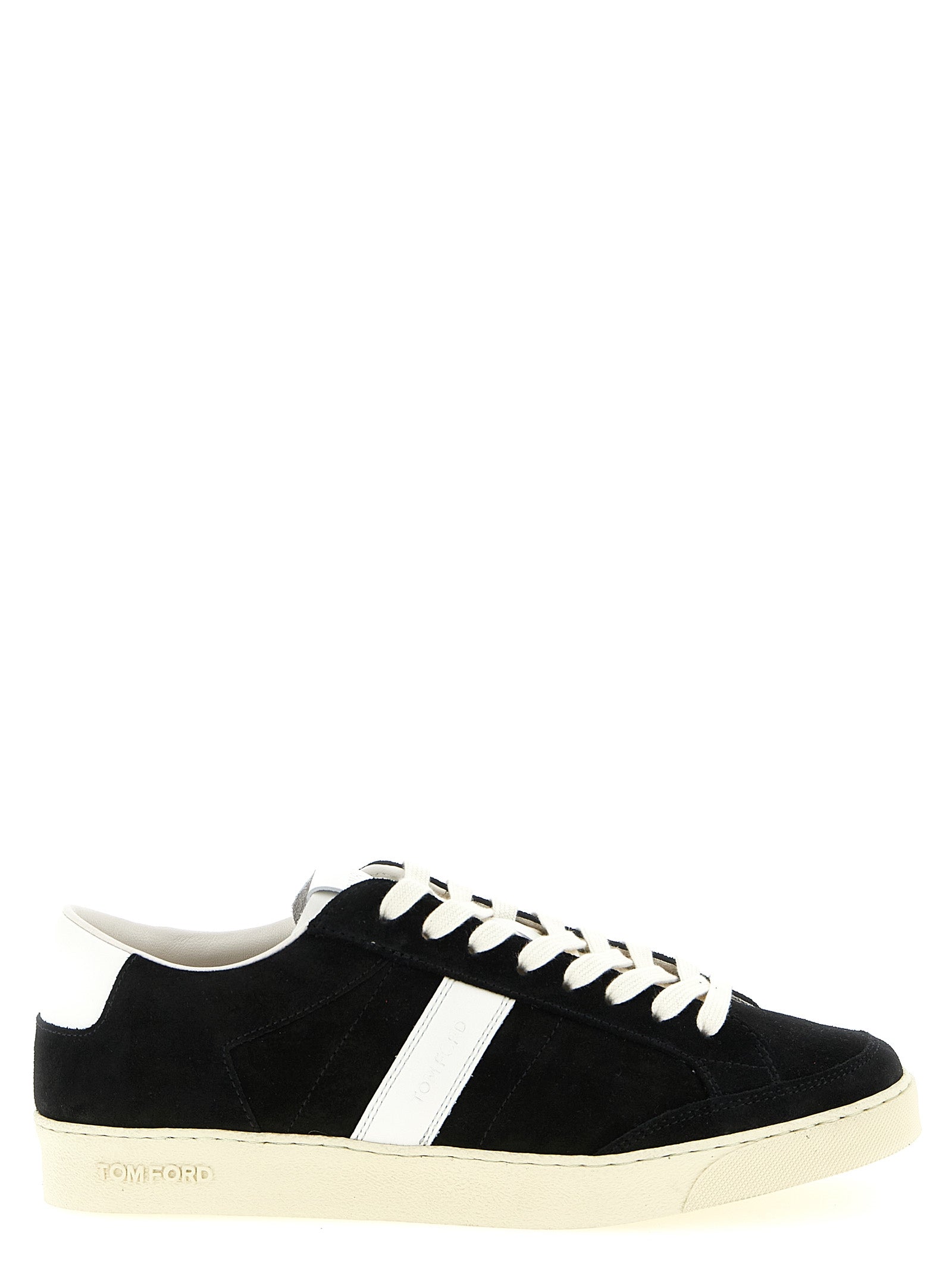 Tom Ford Bicolor Leather Low Top Sneakers Curated Luxury Accessories by Orvyn