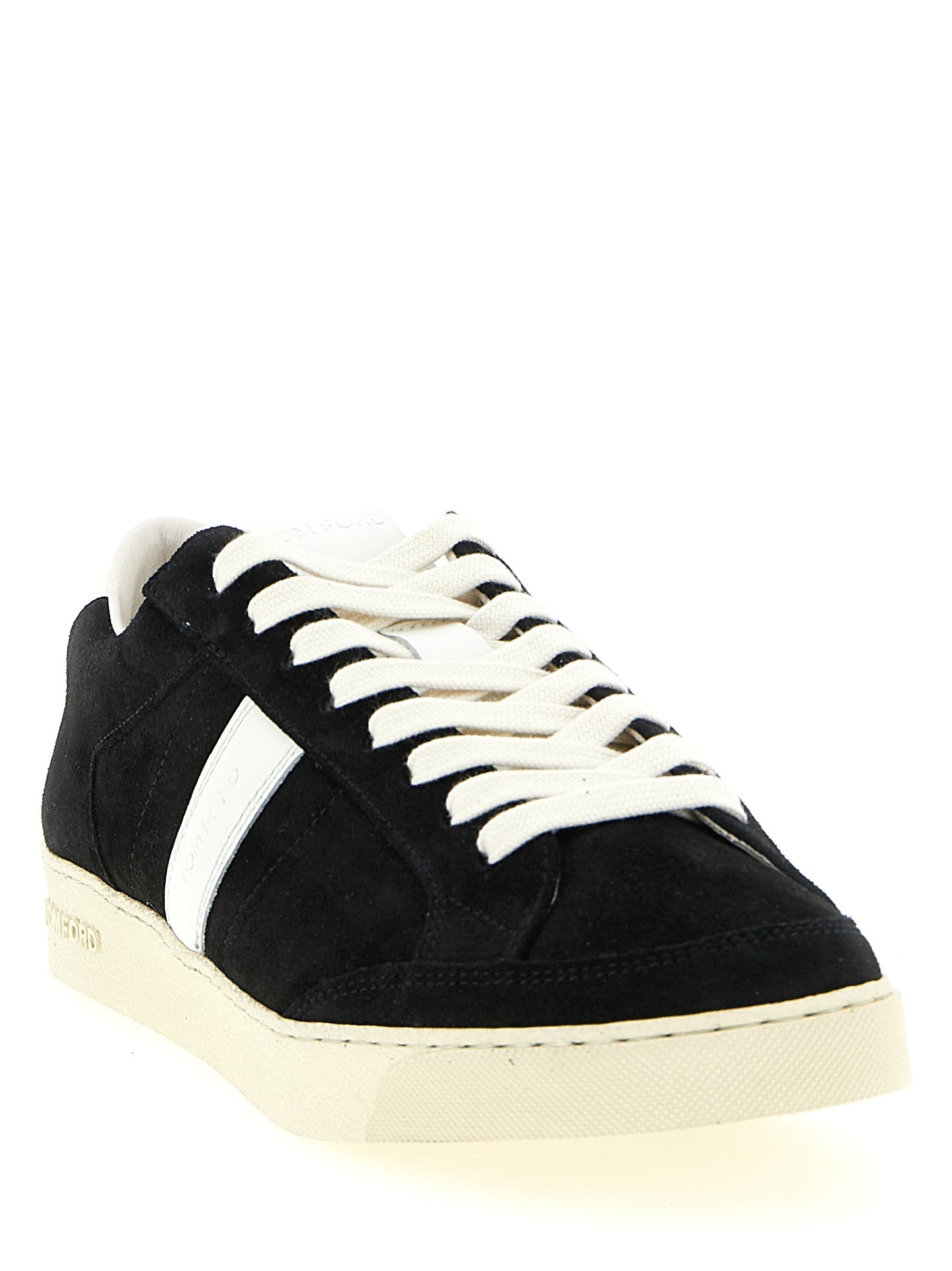 Tom Ford Bicolor Leather Low Top Sneakers Curated Luxury Accessories by Orvyn